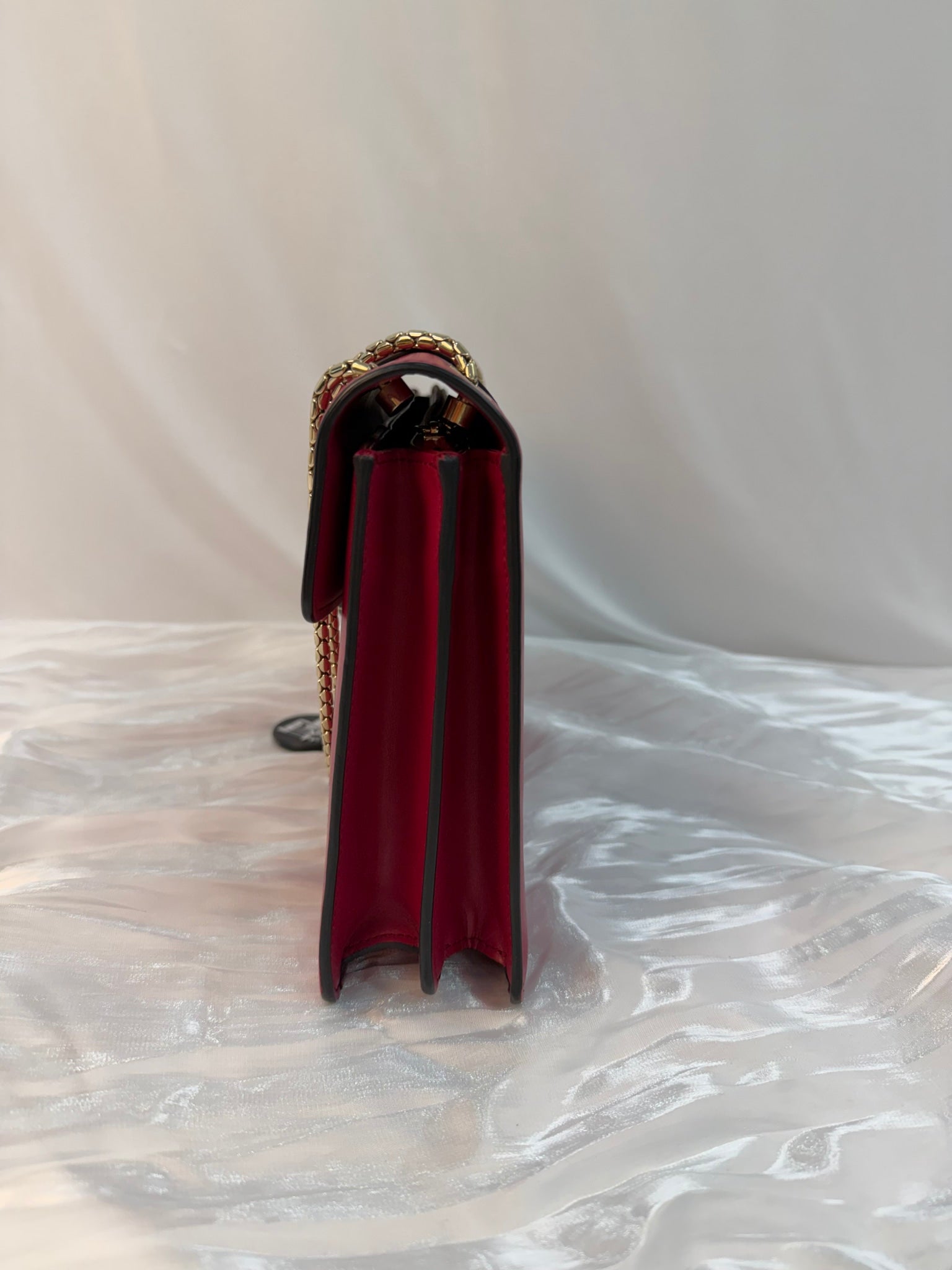 Bvlgari Pink Leather Serpenti Forever Shoulder Bag