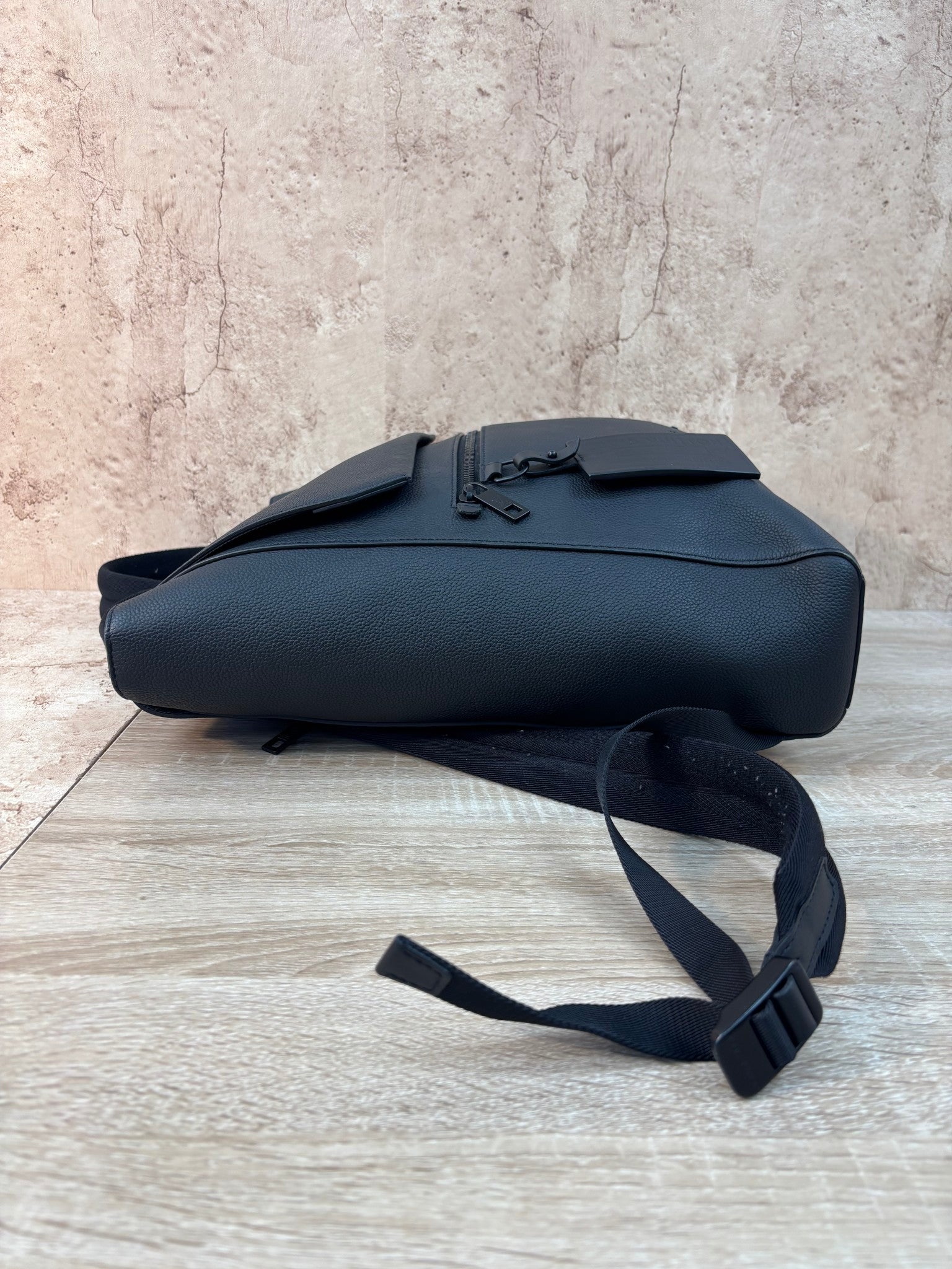 Louis Vuitton Black Leather Fast Line Backpack