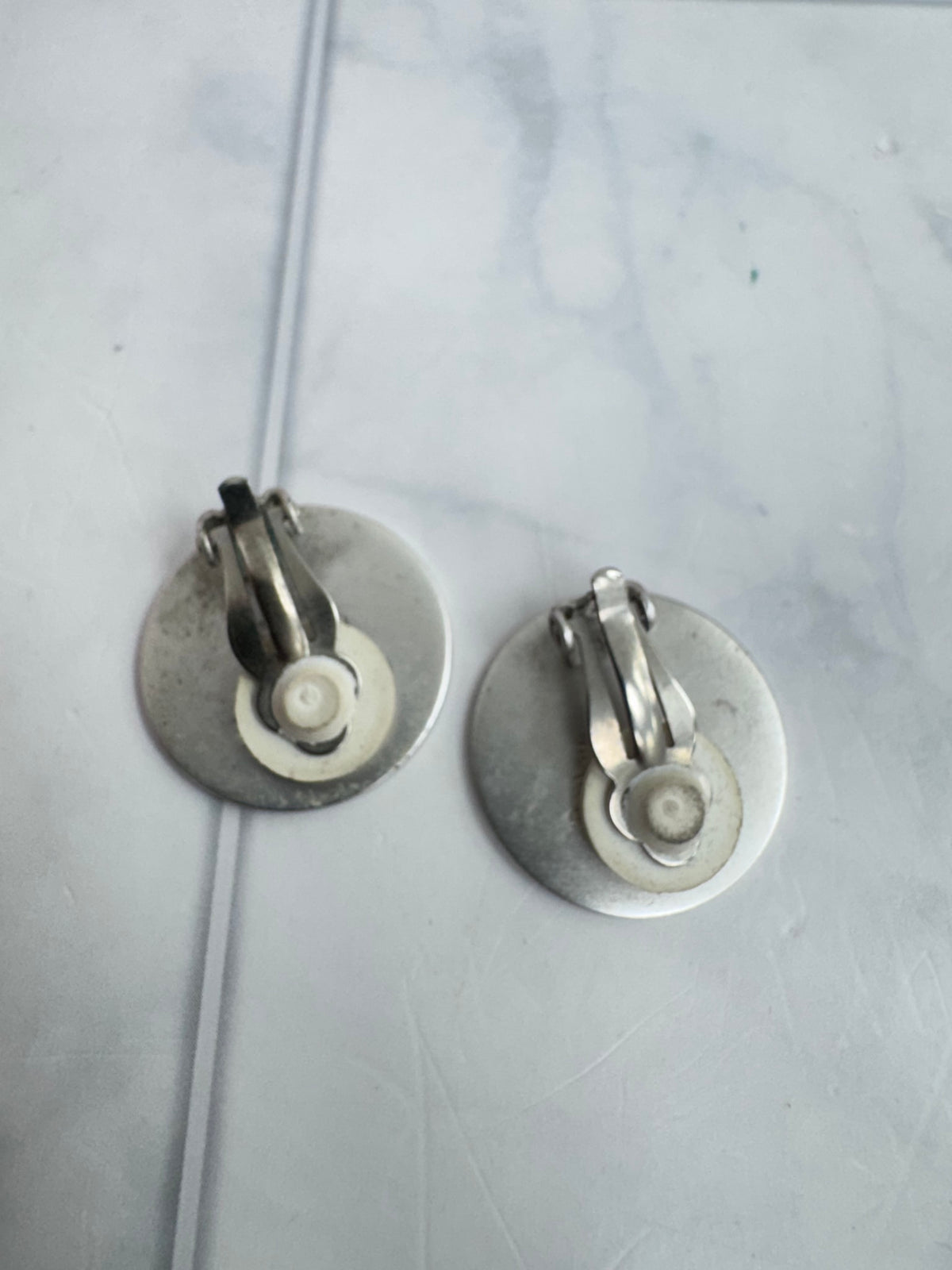 Hermes Silver Tone Clou De Selle Clip On Earrings