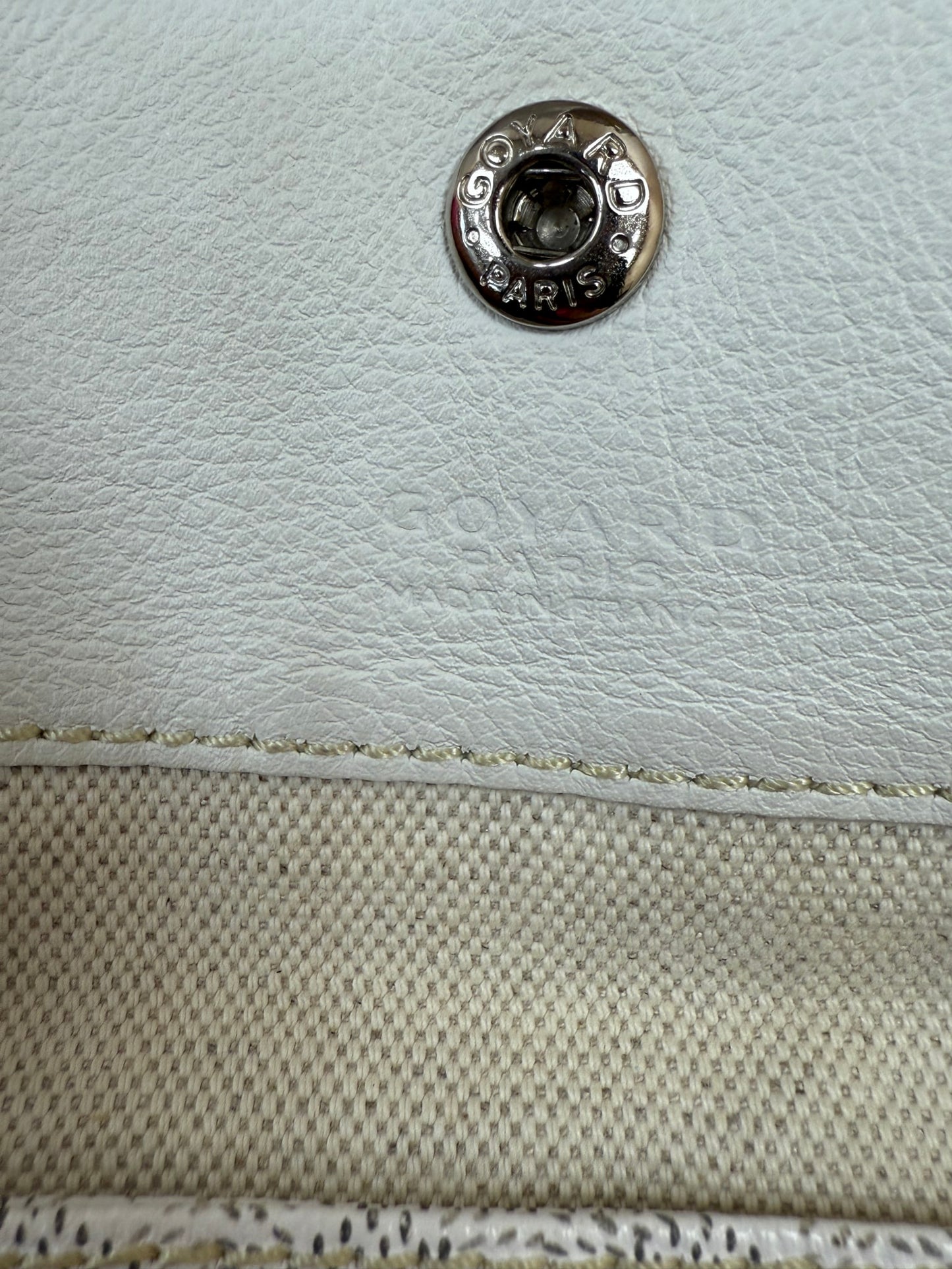 Goyard White Goyardine St. Louis Tote