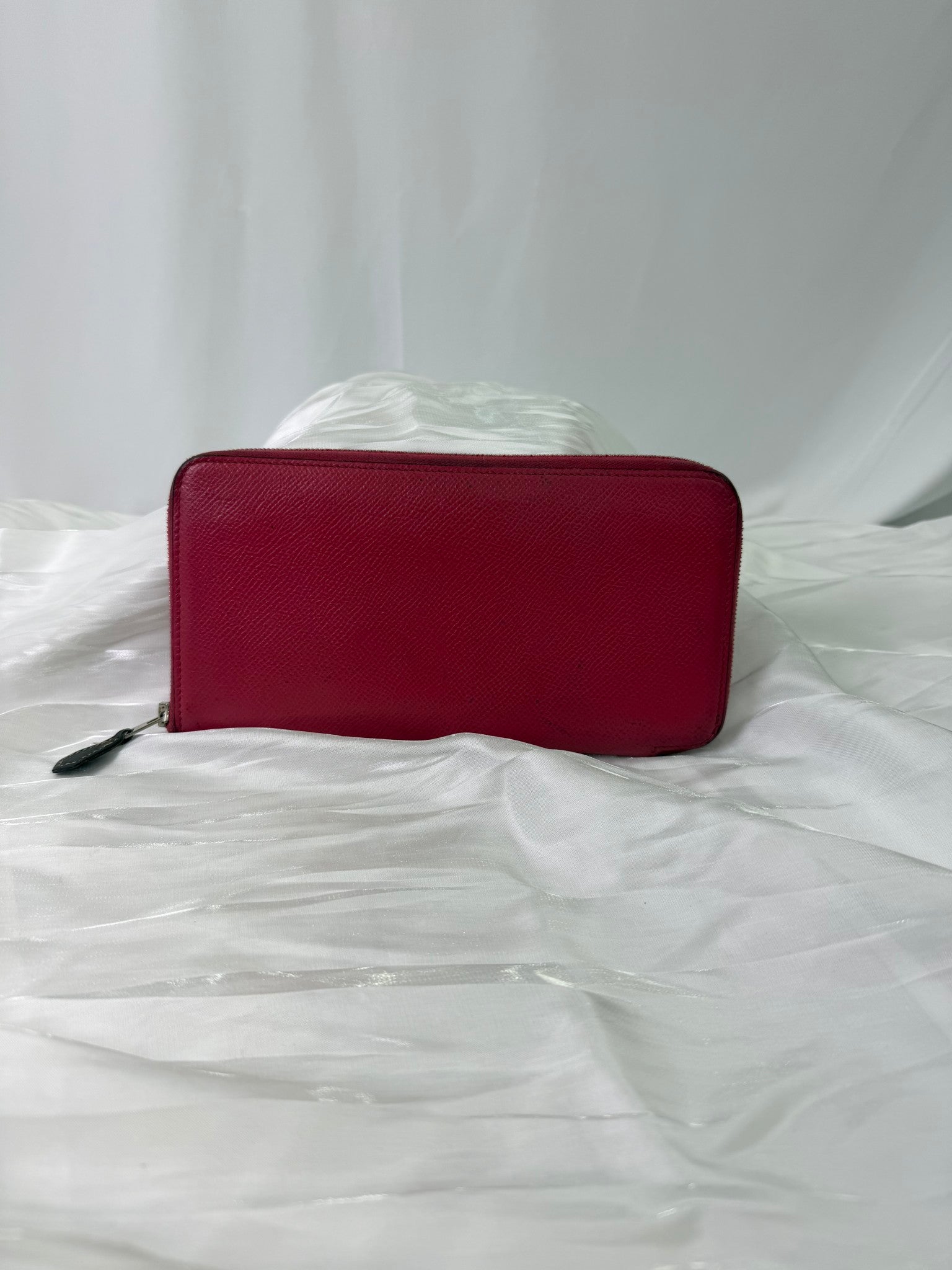 Hermes Pink Leather Silk’in Long Zippy Wallet