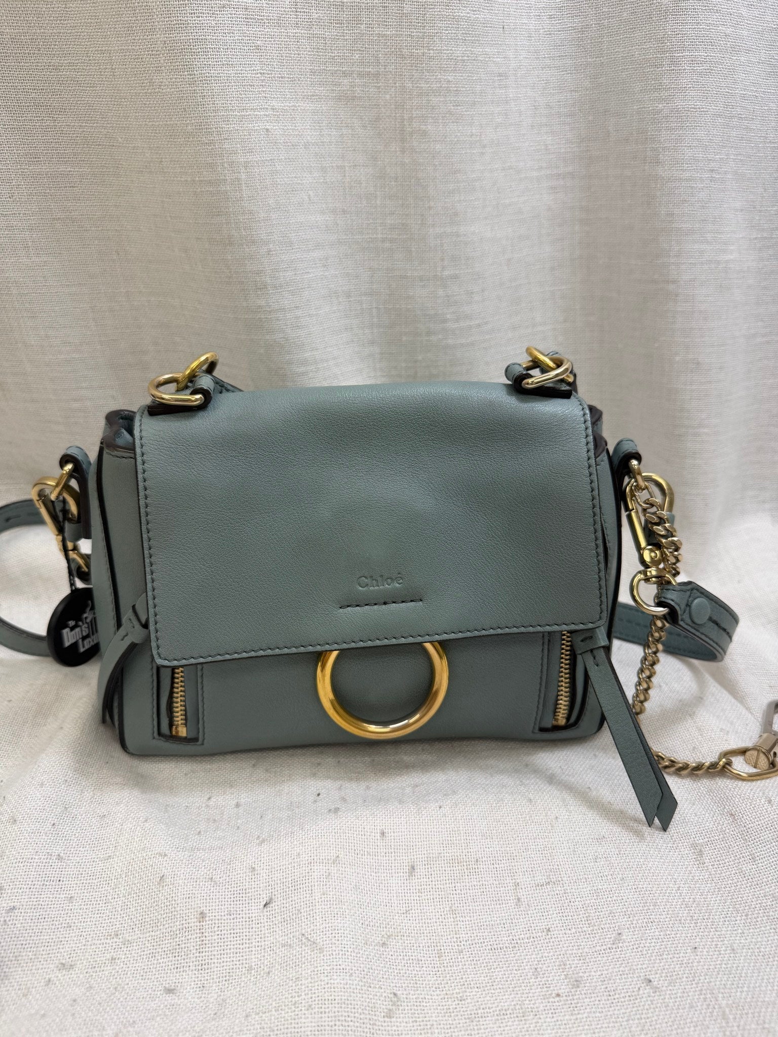 Chloe Cloudy Blue Leather Faye Day Handbag
