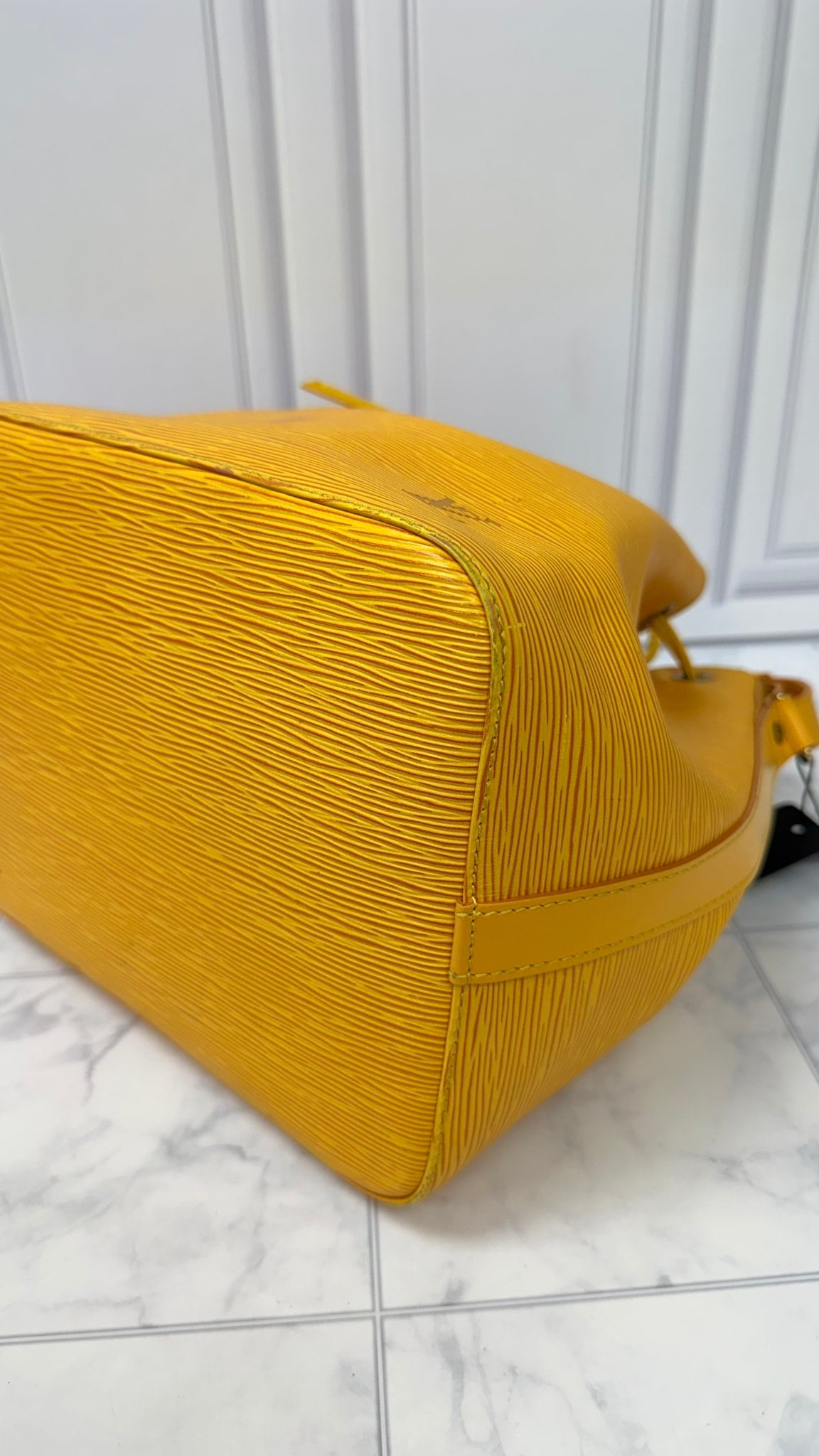 Louis Vuitton Yellow Epi Leather Petite Noe Shoulder Bag