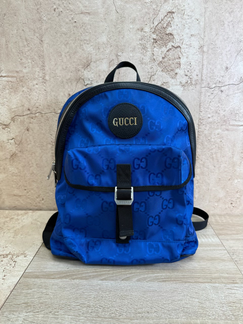 Gucci GG Blue Nylon Off The Grid Backpack