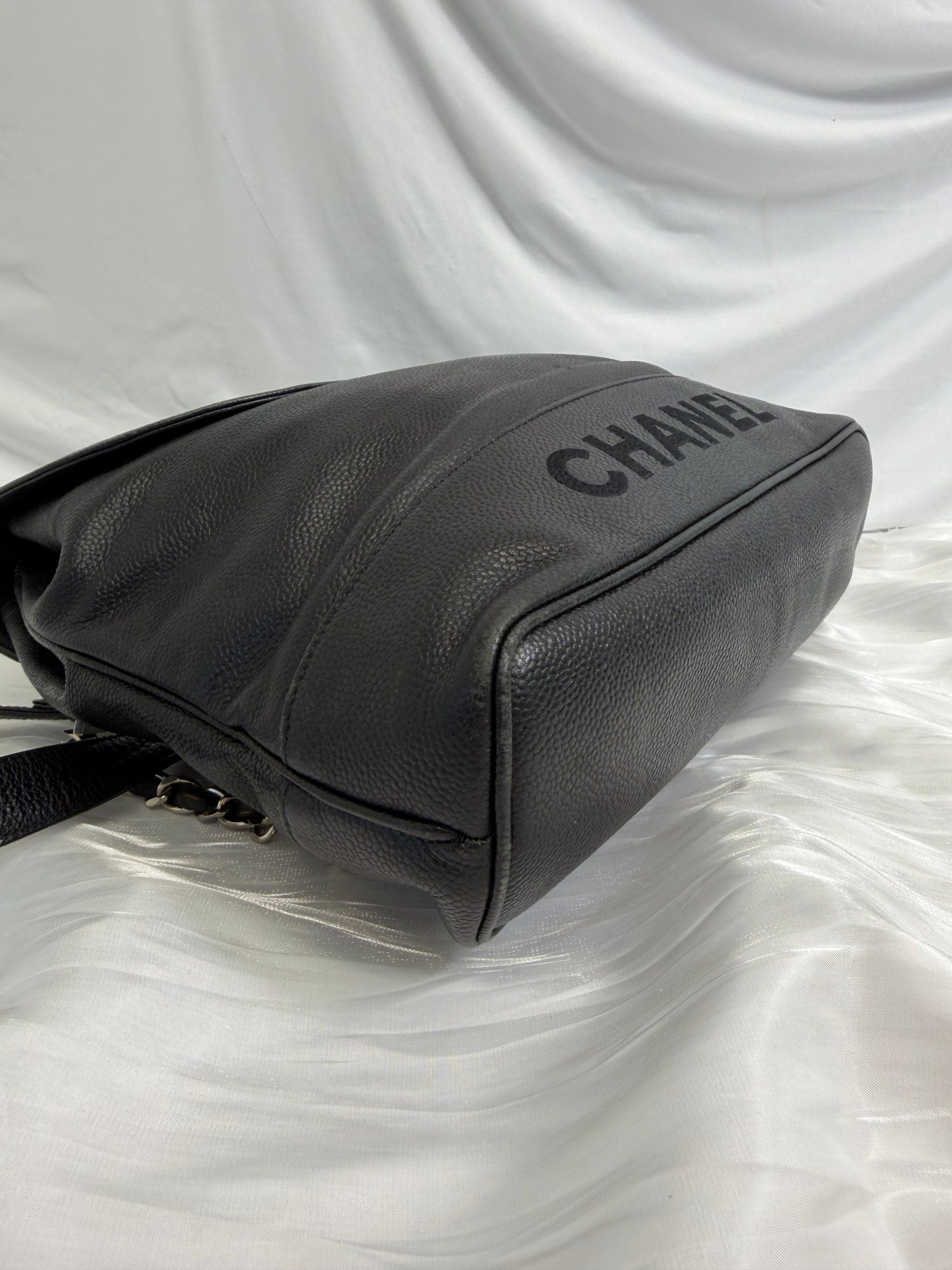 Chanel Black Caviar CC Backpack