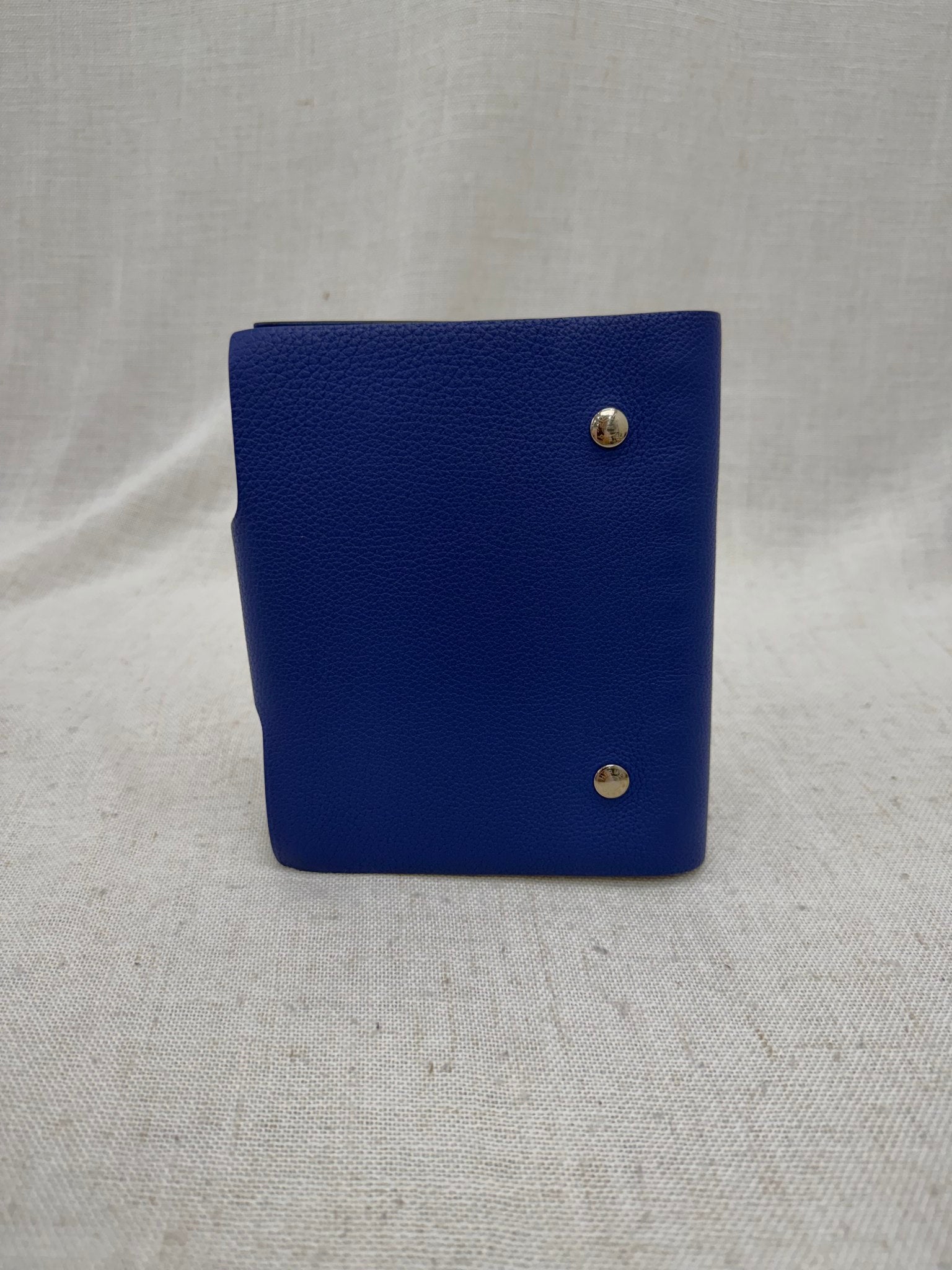 Hermes Blue Leather Notebook Cover
