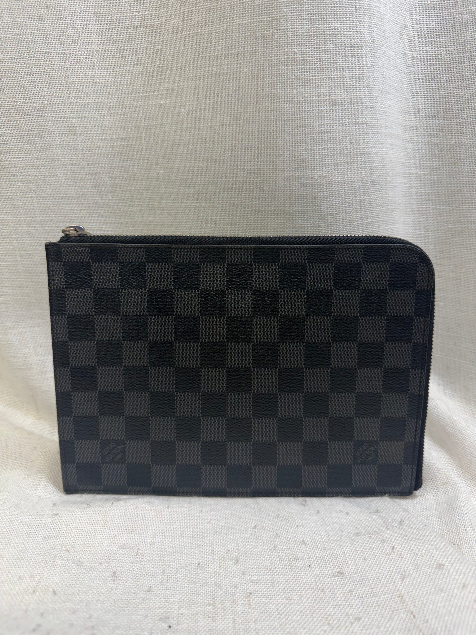 Louis Vuitton Damier Graphite Voyage MM Pochette Clutch Bag