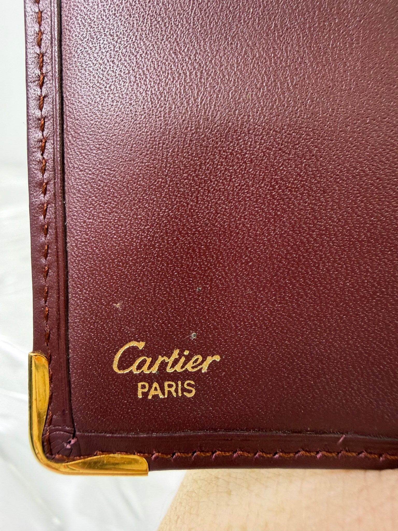 Cartier Bordeaux Leather Bifold Wallet