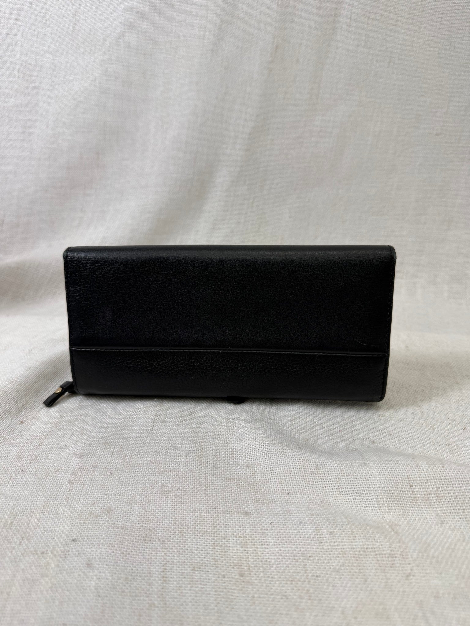 Chloe Black Leather Indy Long Wallet