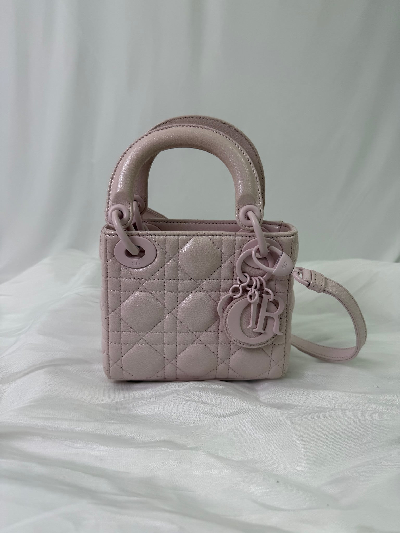 Christian Dior Light Pink Lady Dior Mini Bag