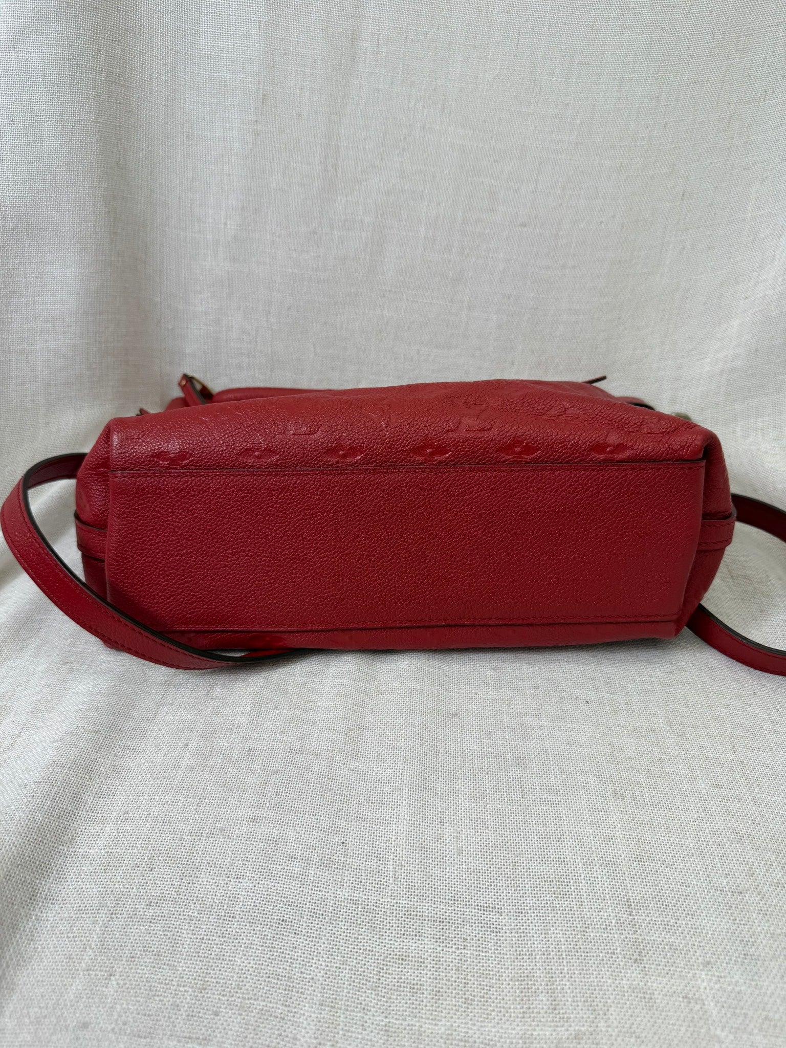 Louis Vuitton Red Empreinte Bastille MM Handbag