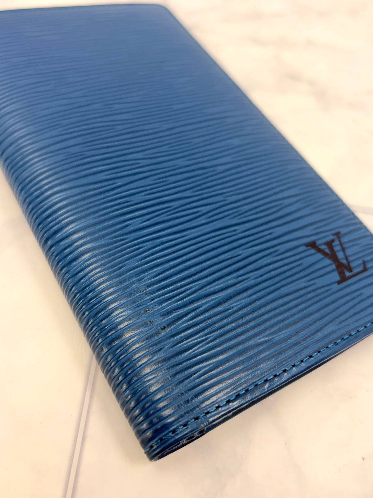 Louis Vuitton Blue Epi Leather Long Wallet