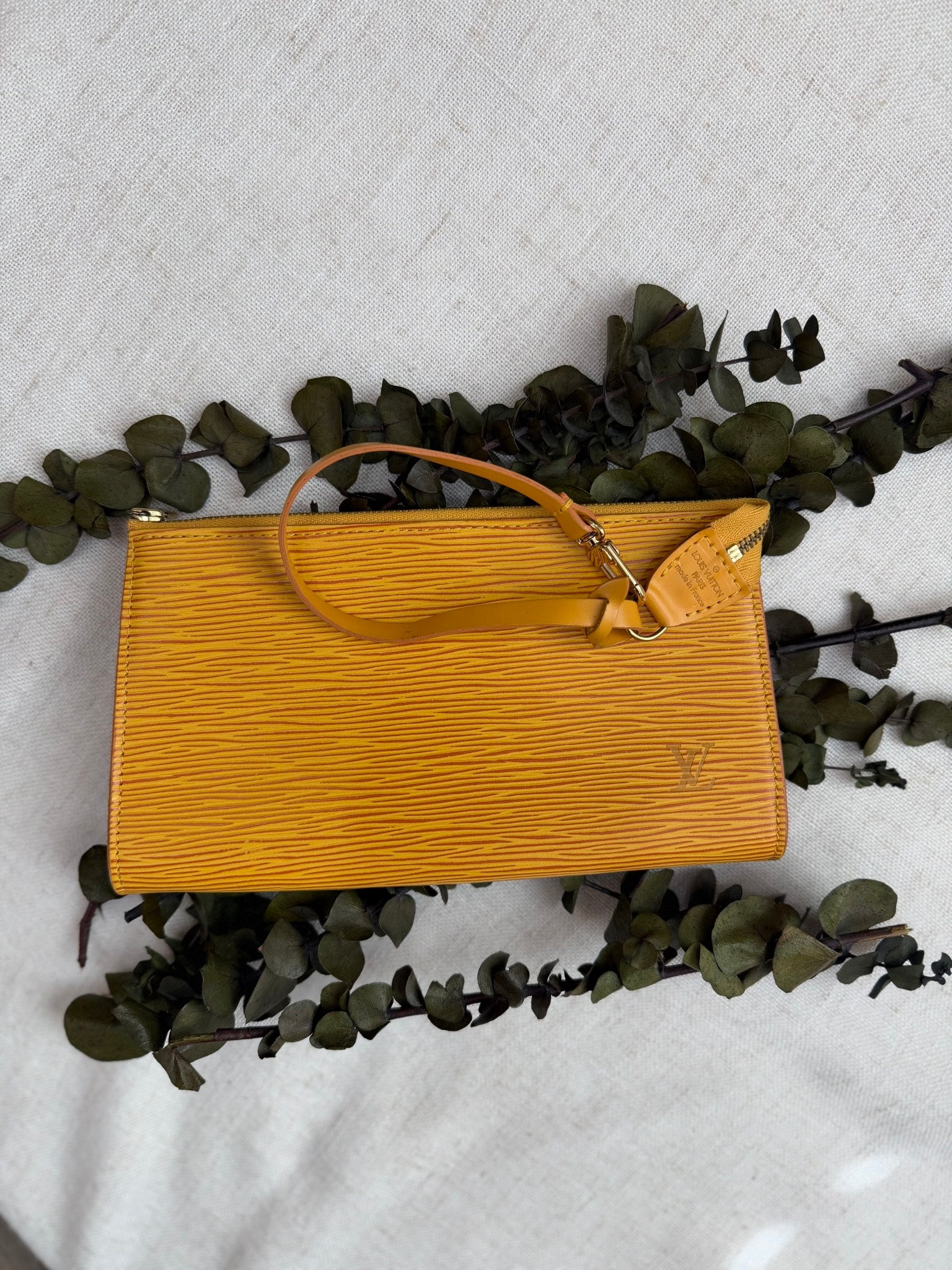 Louis Vuitton Yellow Epi Leather Pochette