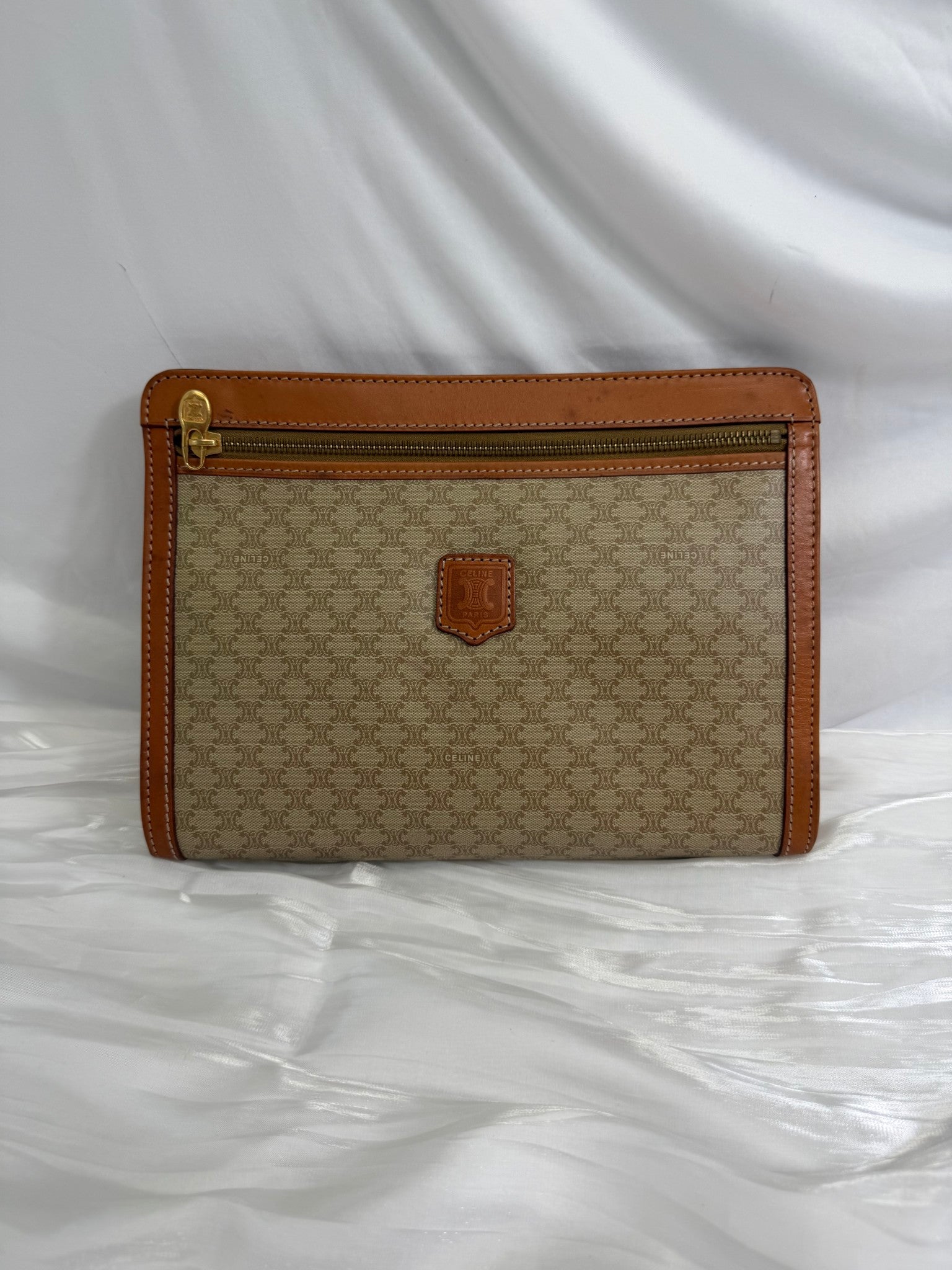 Celine Beige Macadam Clutch