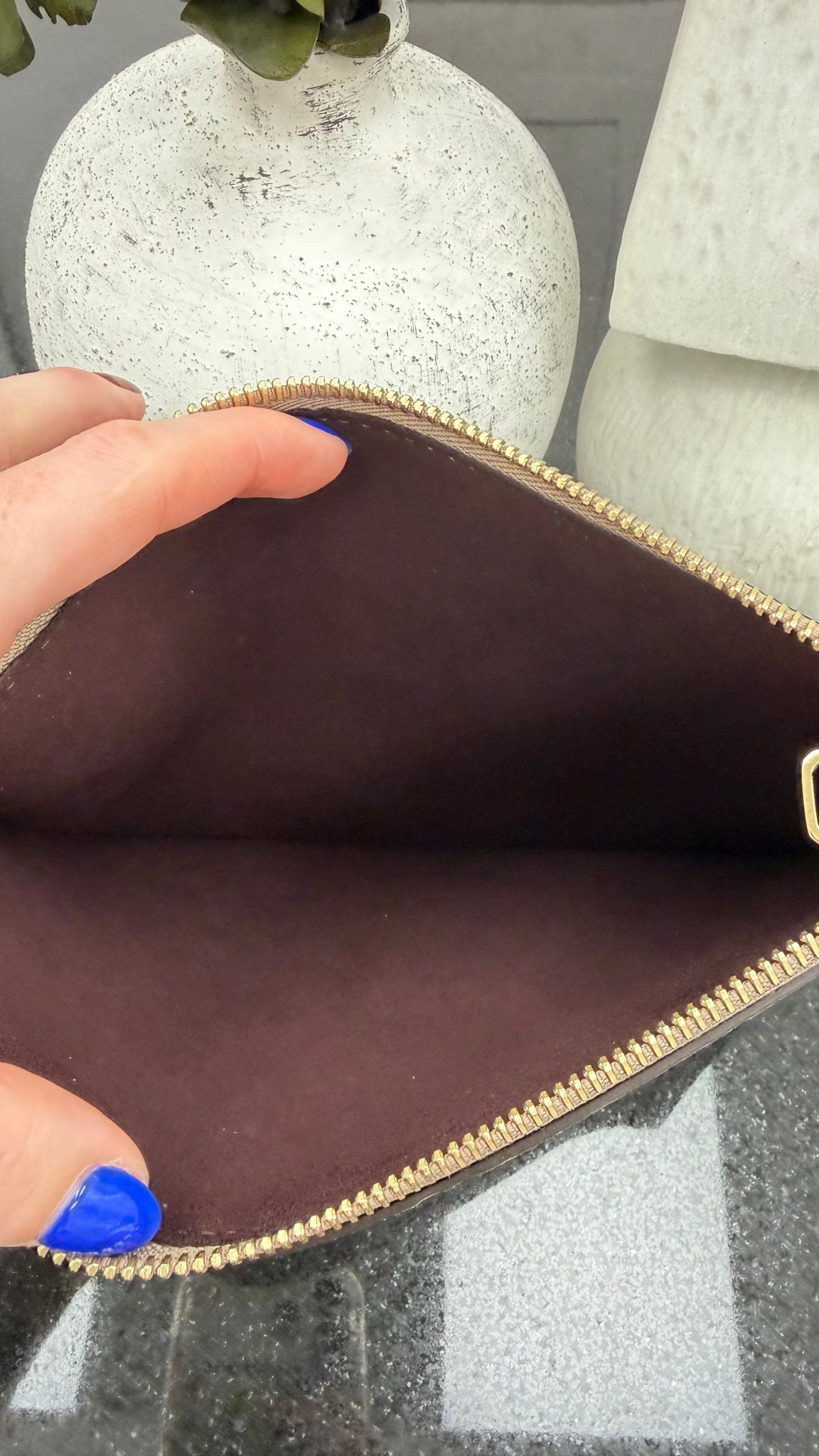 BRAND NEW - Louis Vuitton Turtledove Giant Empreinte Neverfull MM Pouch