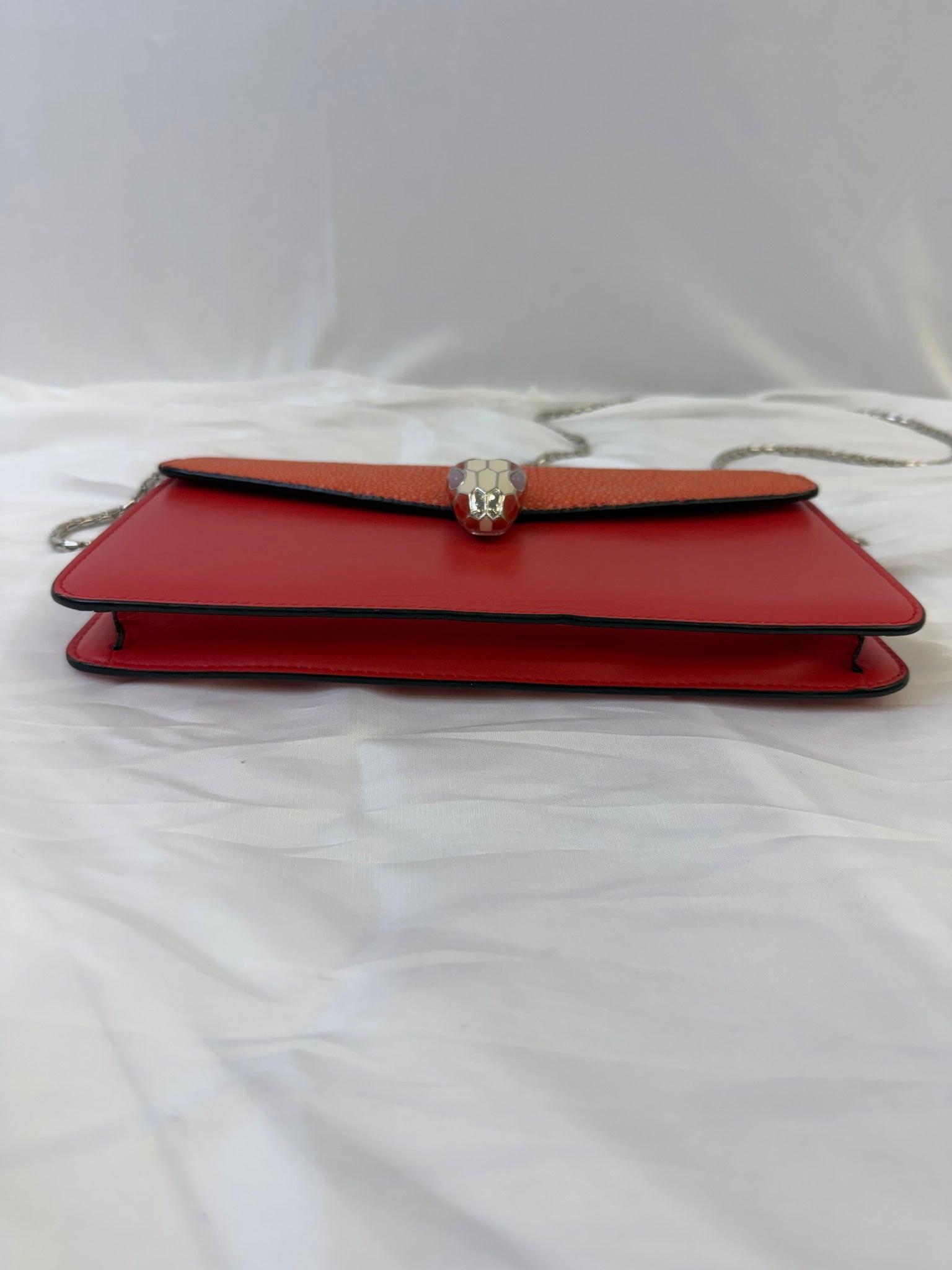 Bvlgari Orange Stingray Serpenti Bag