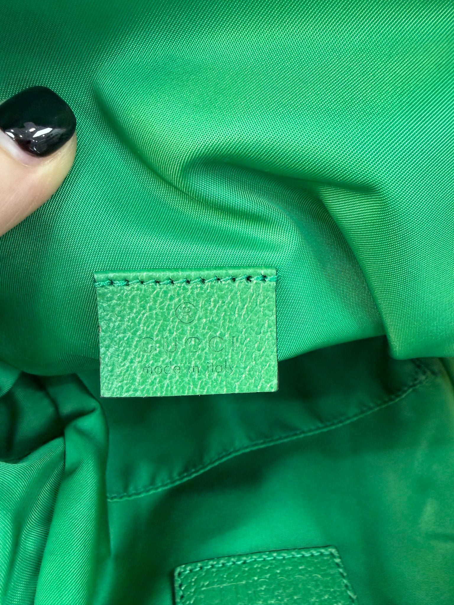 Gucci X The North Face Green Nylon Medium Backpack