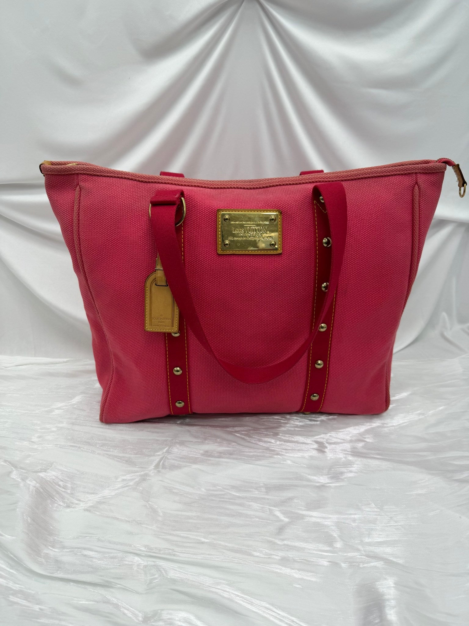 Louis Vuitton Pink Canvas Antigua Cabas GM Tote