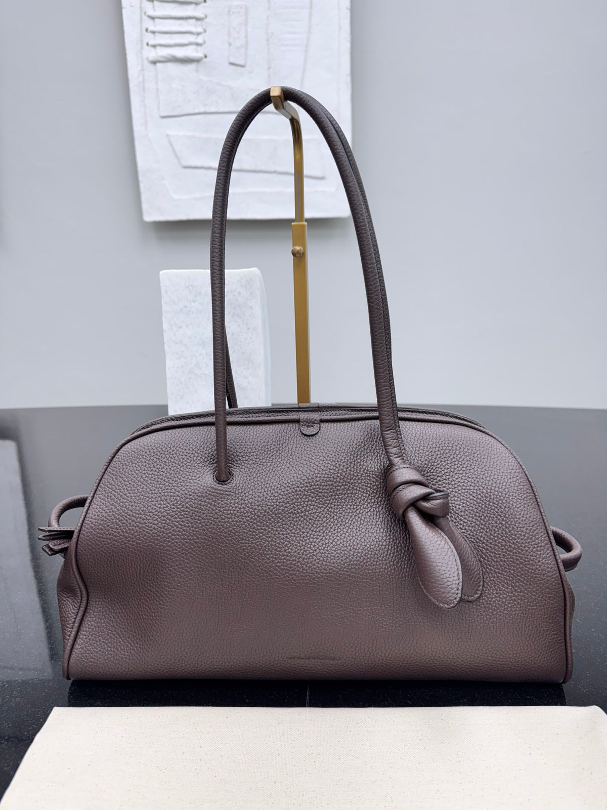 BRAND NEW - Jacquemus Brown Grained Leather Le Turismo Shoulder Bag