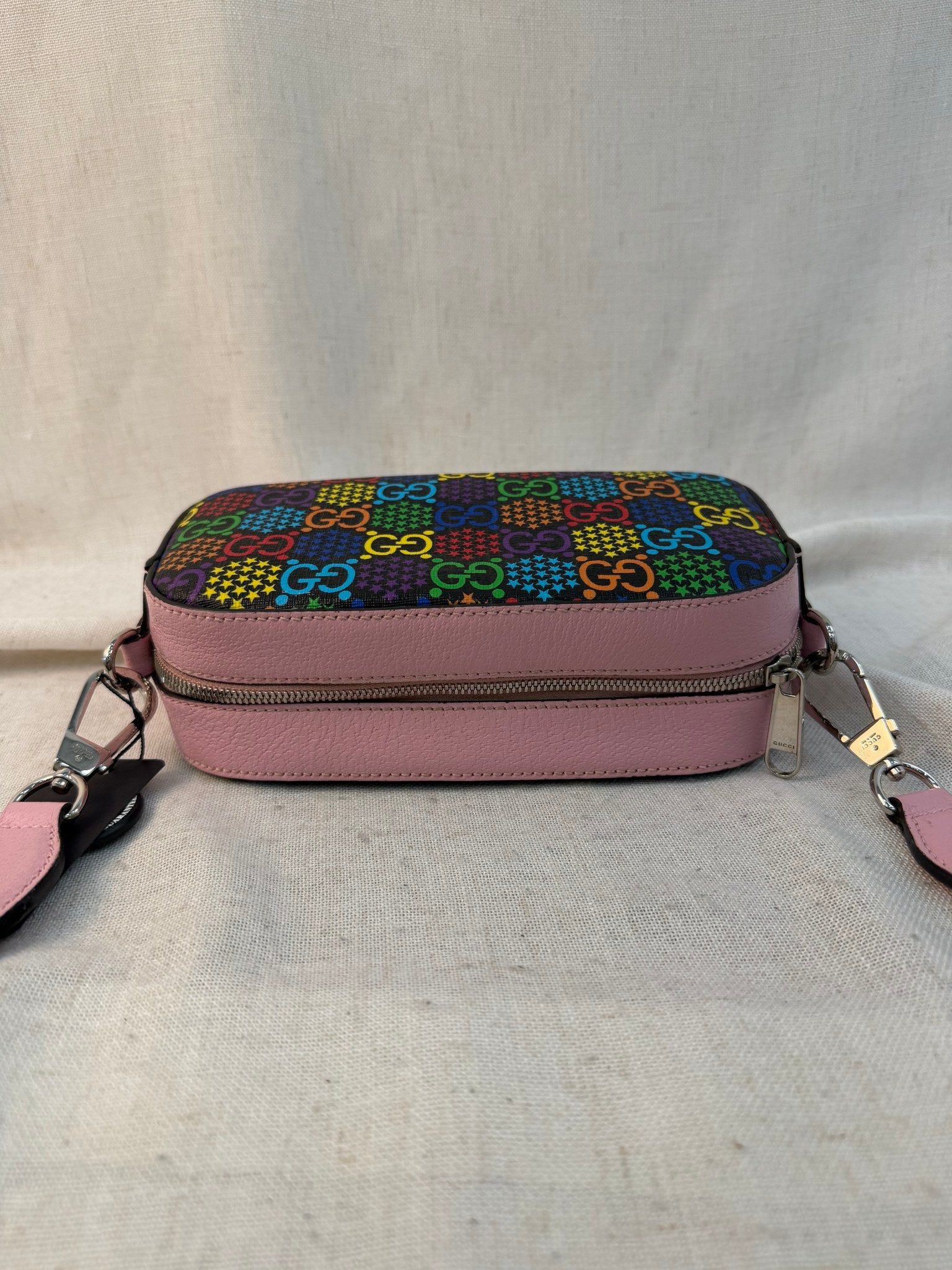 Gucci Multicolor Coated Canvas GG Psychedelic Small Shoulder Bag