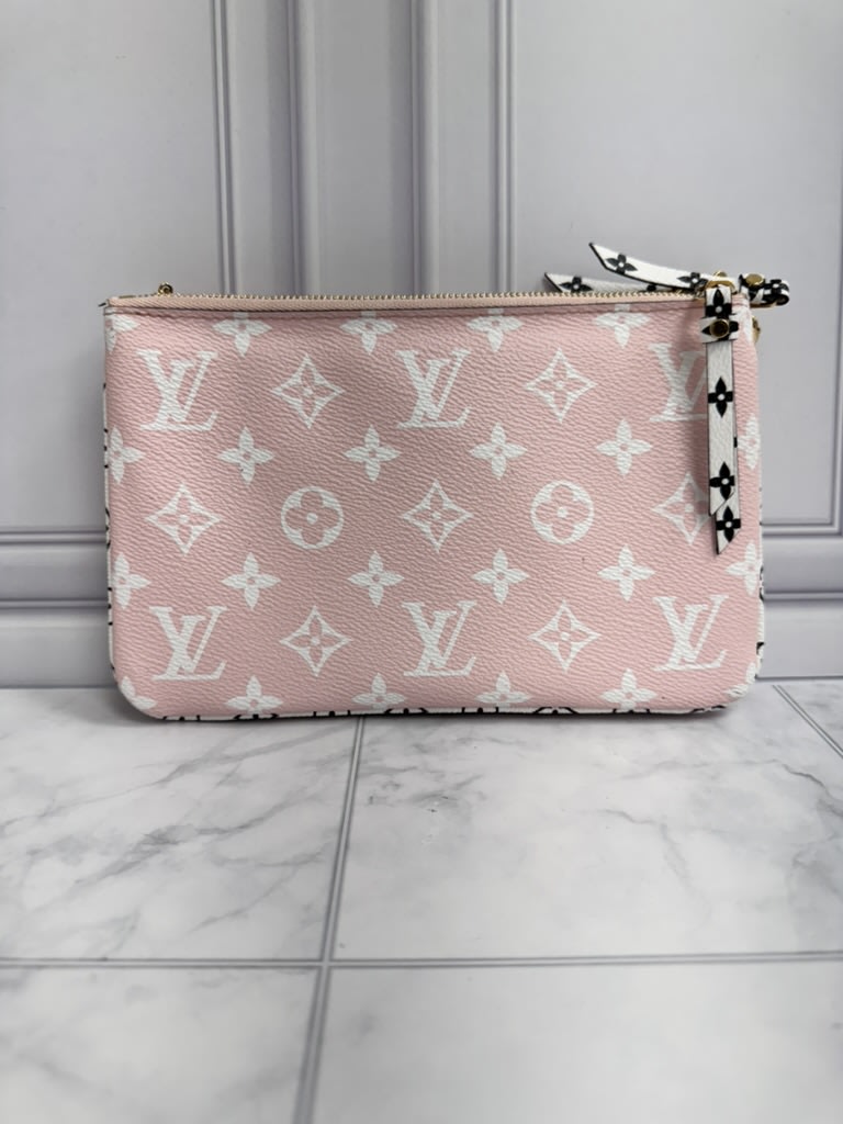 Louis Vuitton Red And Pink Monogram Giant Pochette Accessoires