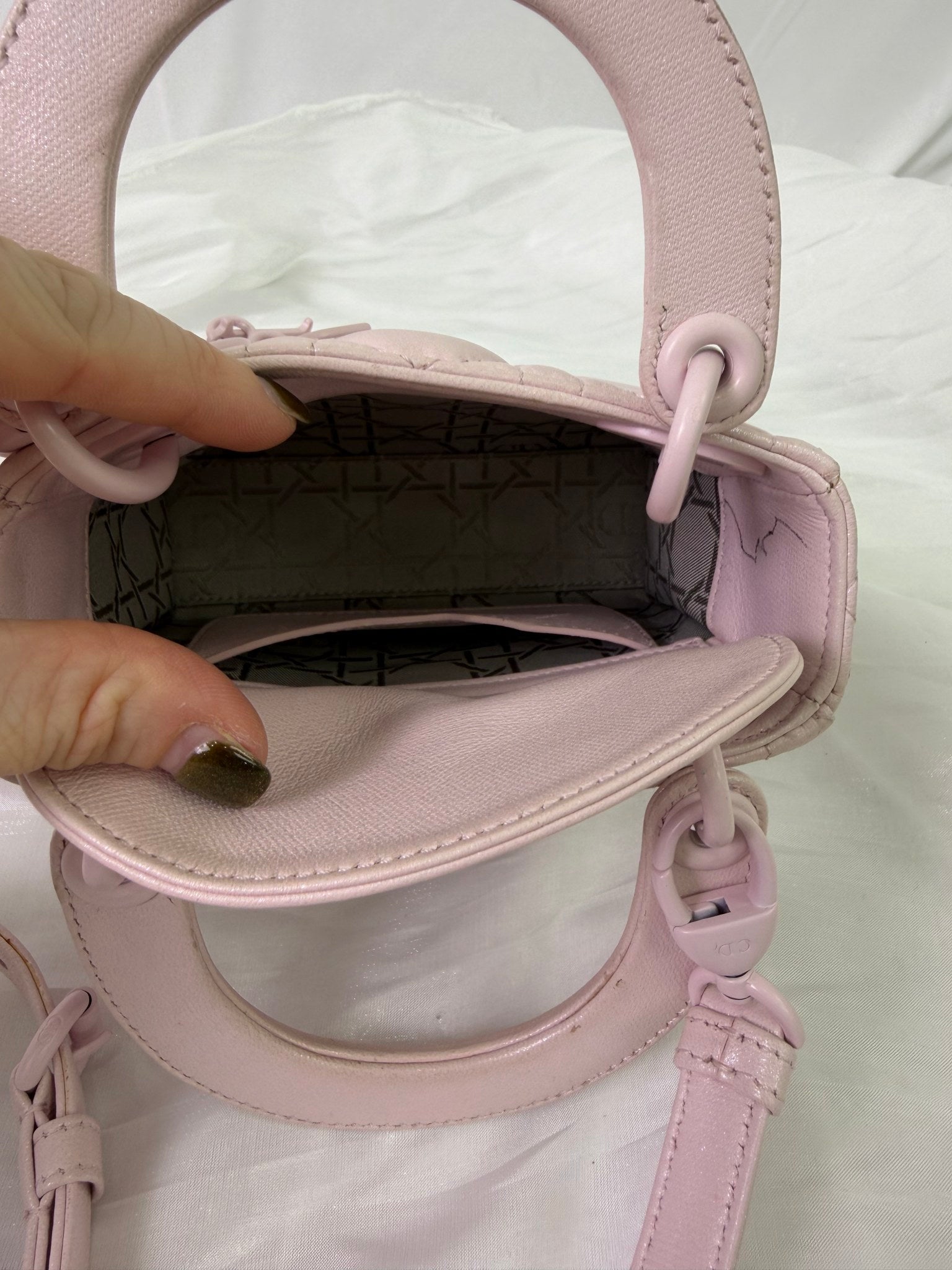 Christian Dior Light Pink Lady Dior Mini Bag