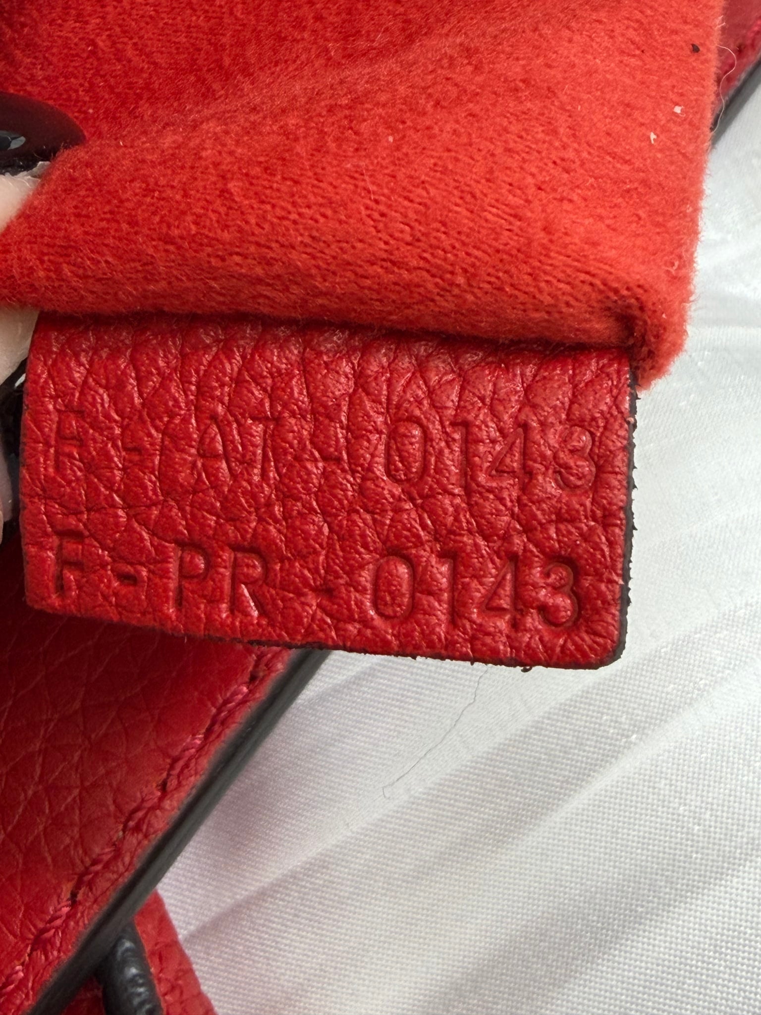 Celine Red Leather Micro Luggage Tote