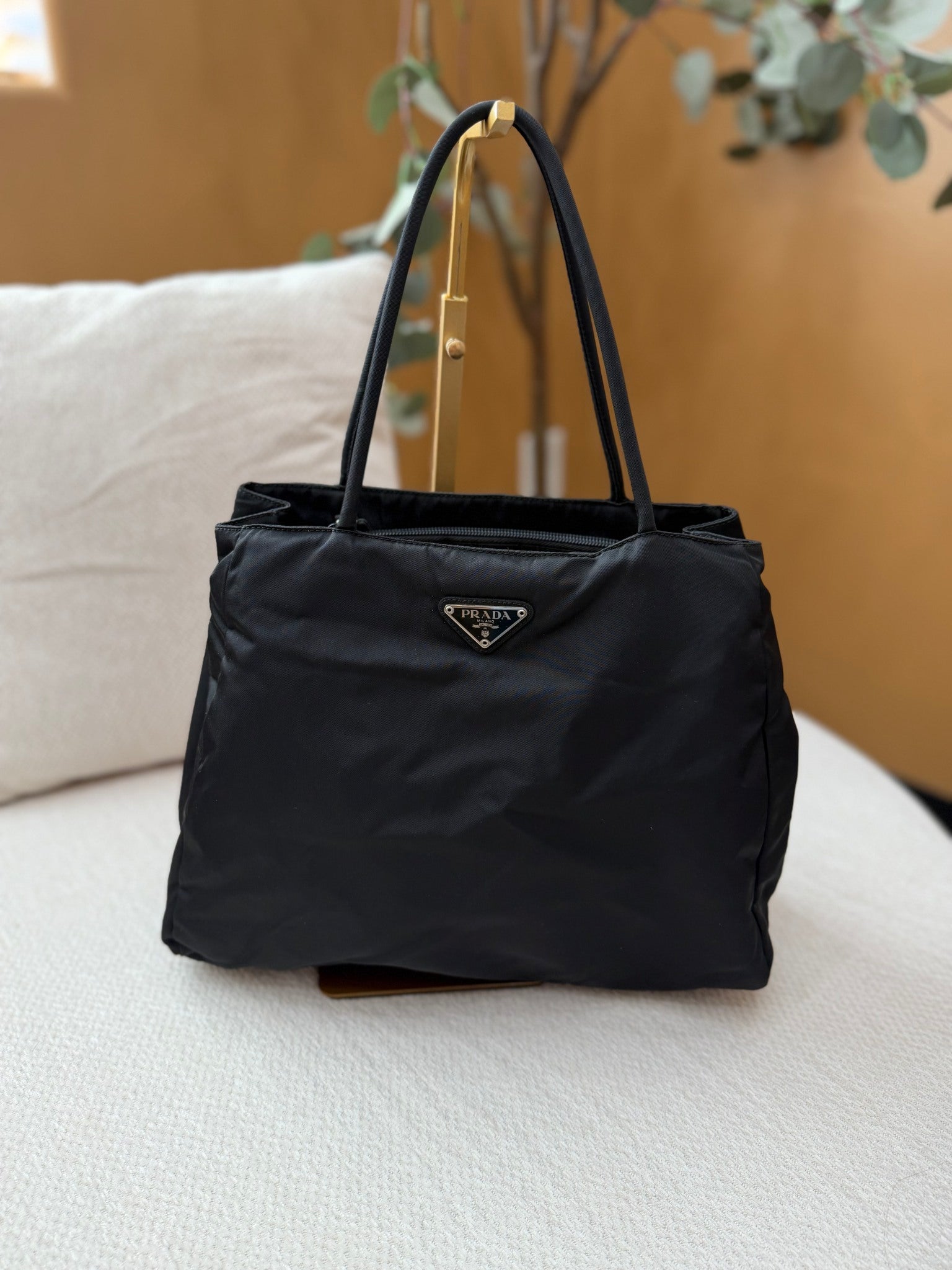 Prada Black Nylon Handbag