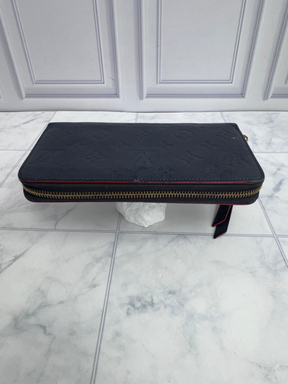 Louis Vuitton Navy Blue Monogram Empreinte Zippy Wallet