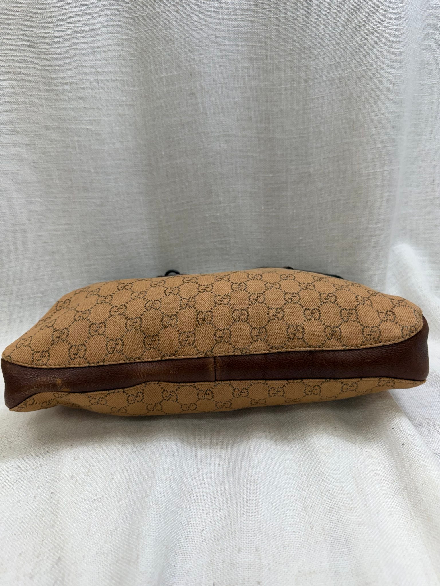 Gucci Brown GG Canvas Horsebit Shoulder Bag