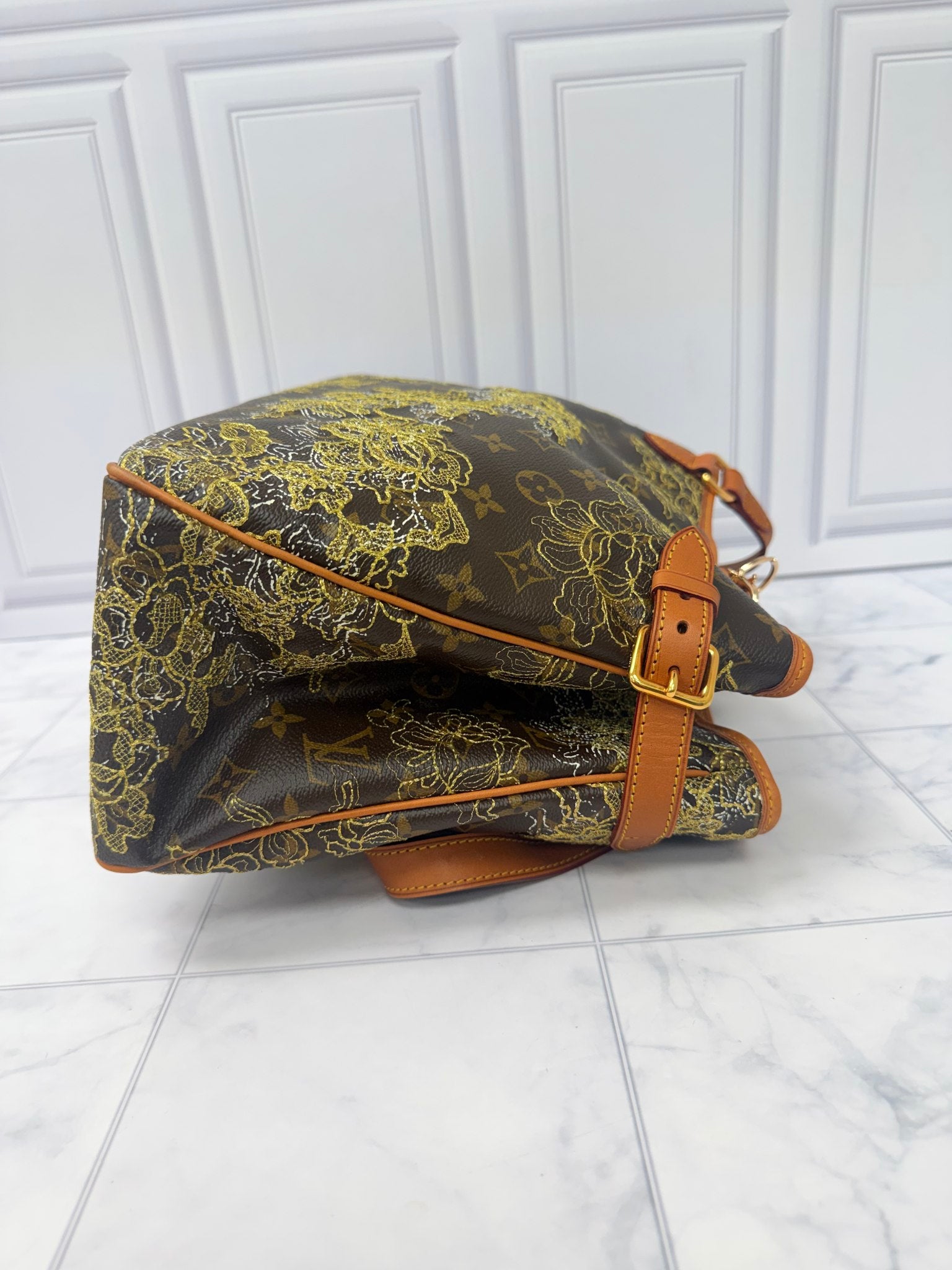 Louis Vuitton Monogram Gold Dentelle Batignolles Tote Bag