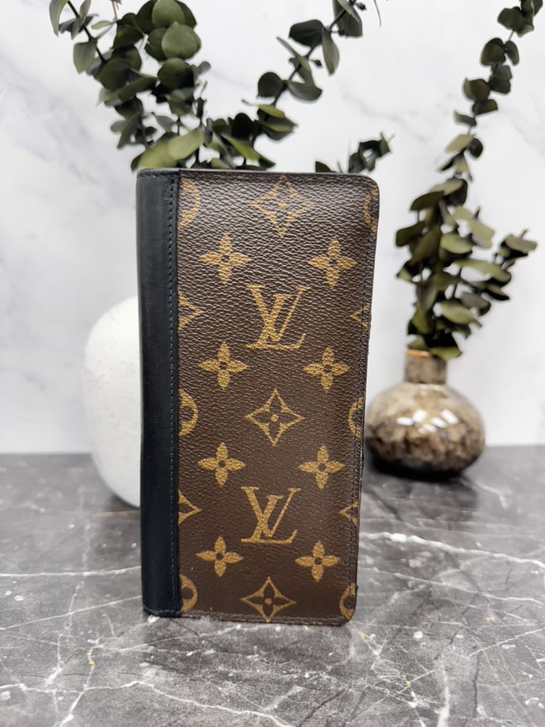 Louis Vuitton Monogram Macassar Tanon Long Wallet