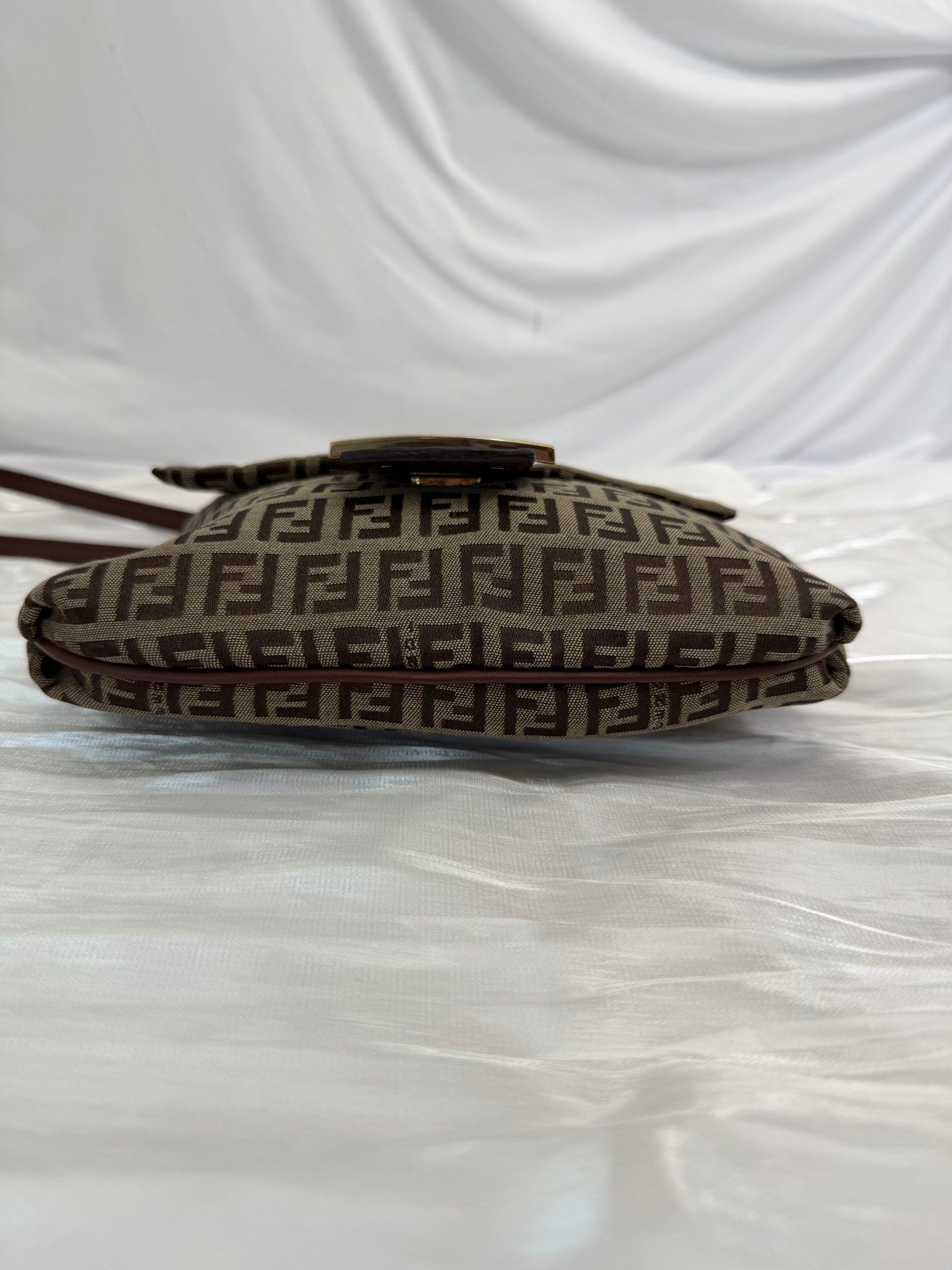 Fendi Brown Zucchino Canvas Crossbody