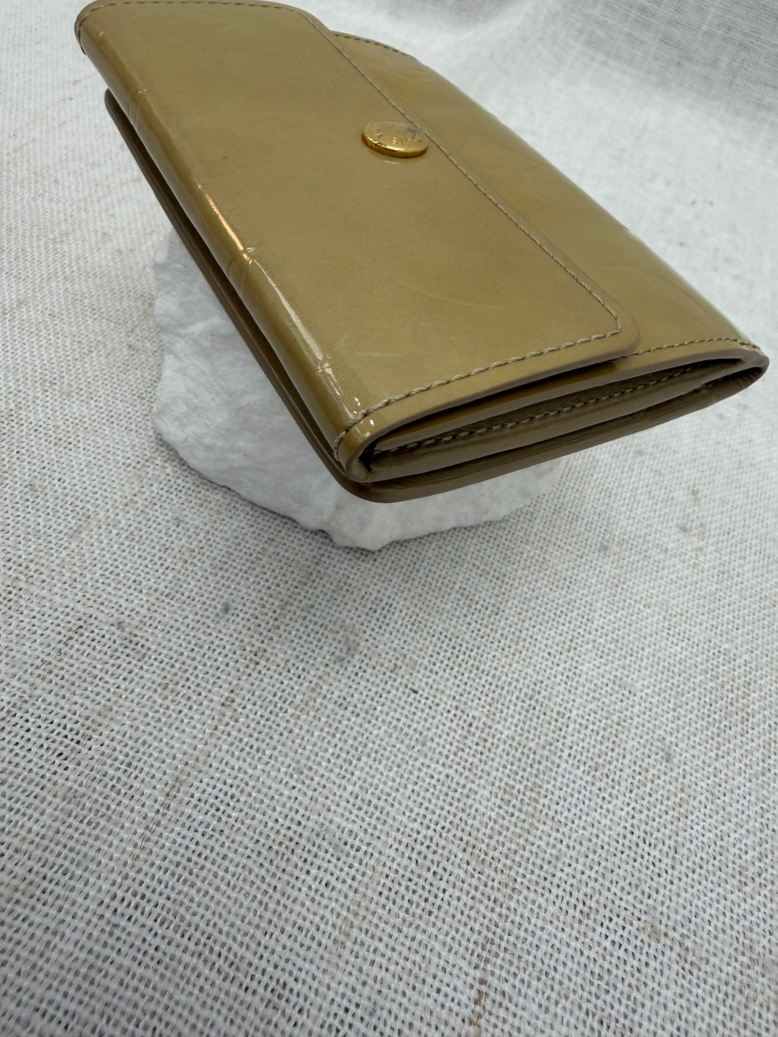 Louis Vuitton Yellow Vernis Compact Wallet