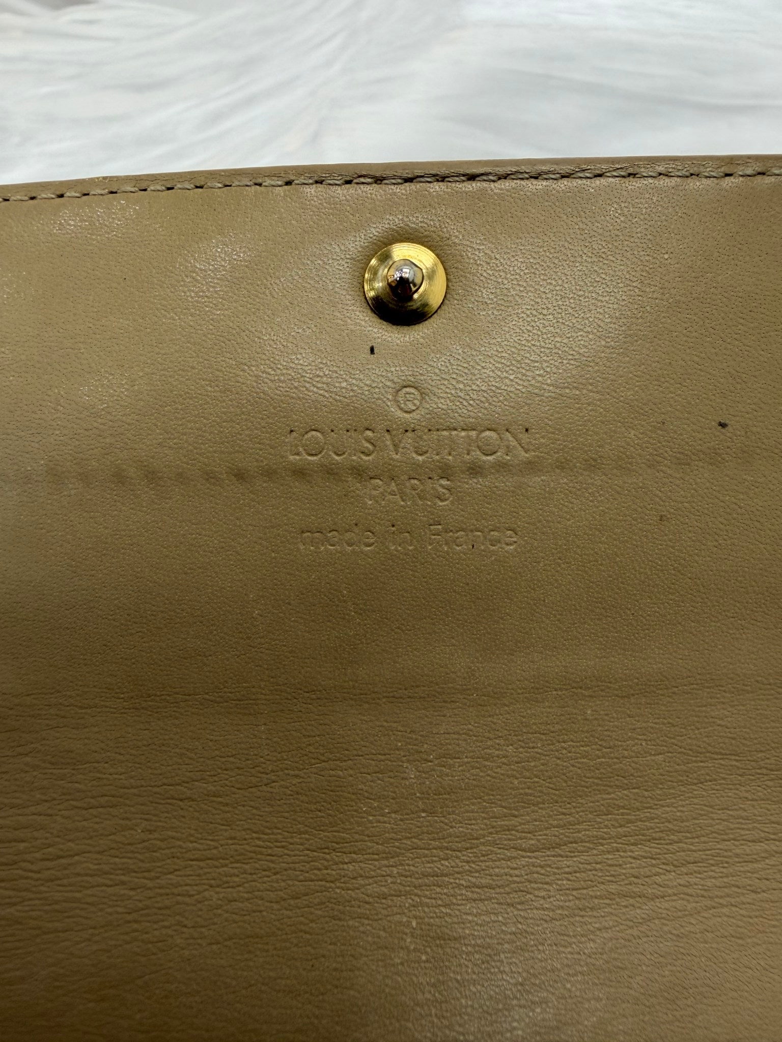 Louis Vuitton Yellow Vernis Sarah Wallet