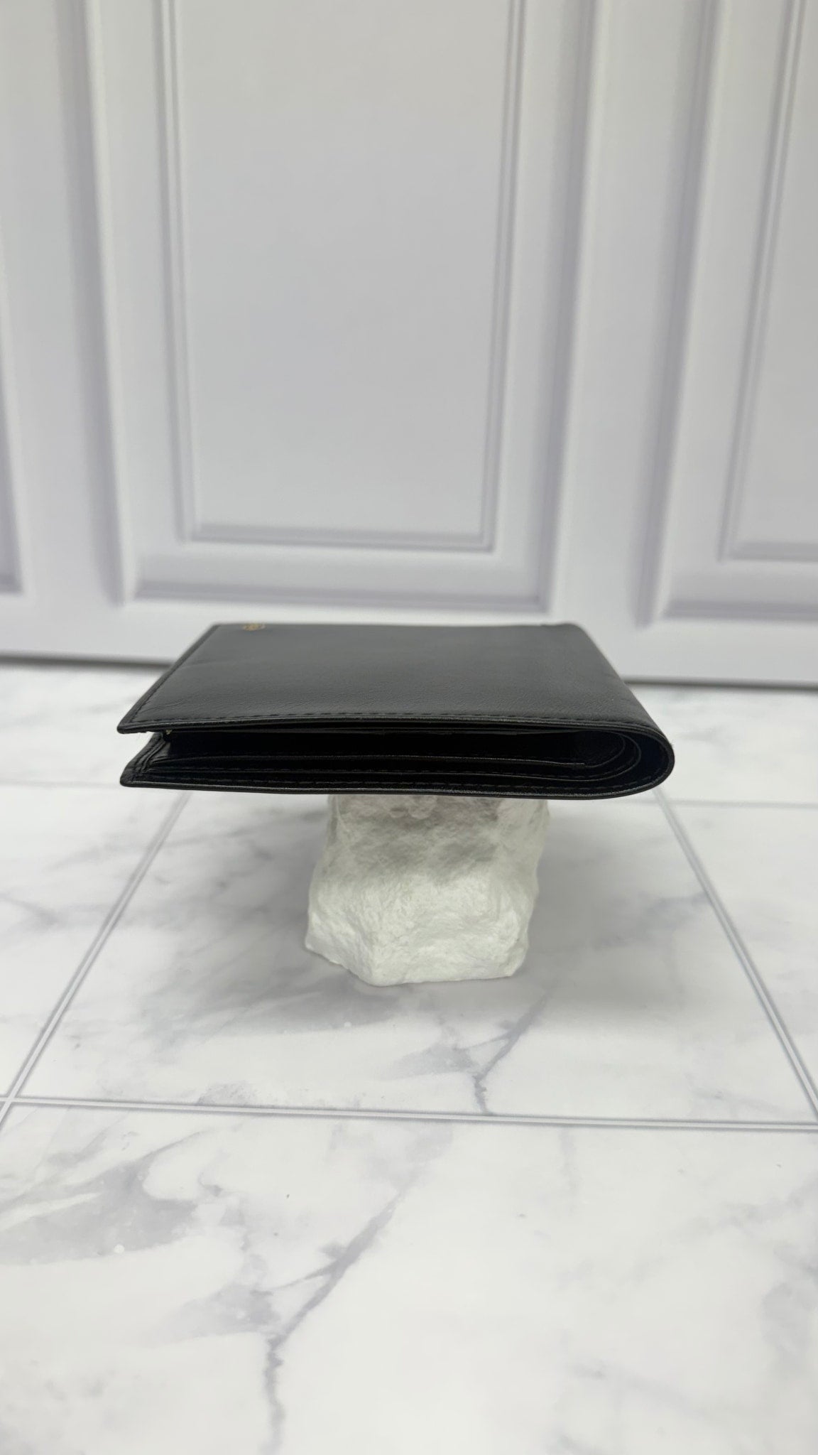 Cartier Black Leather Bifold Wallet