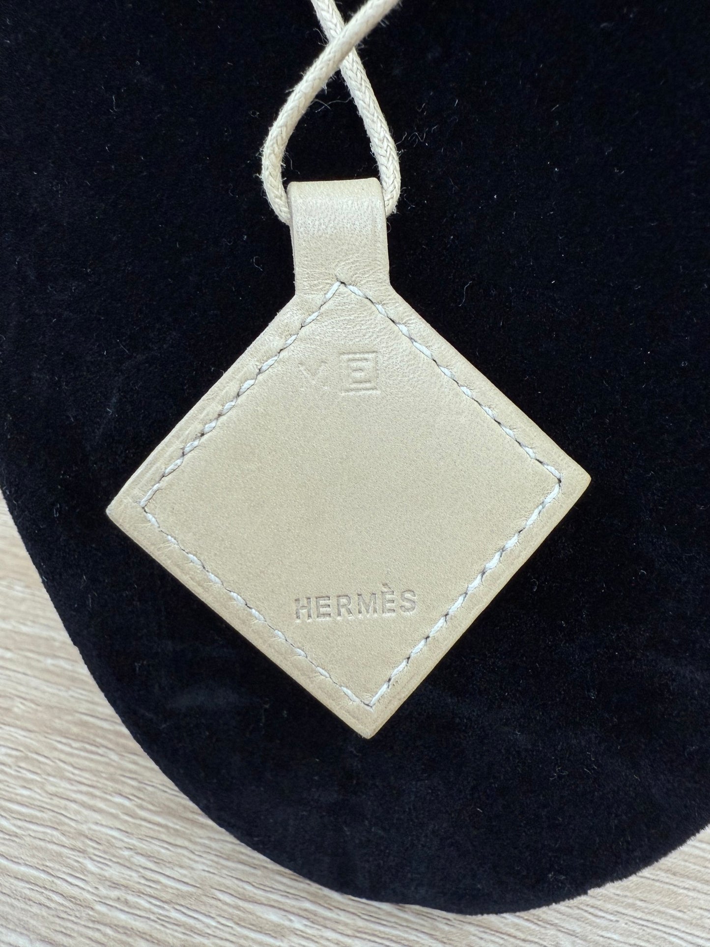 Hermes Tan Leather Pendant Necklace