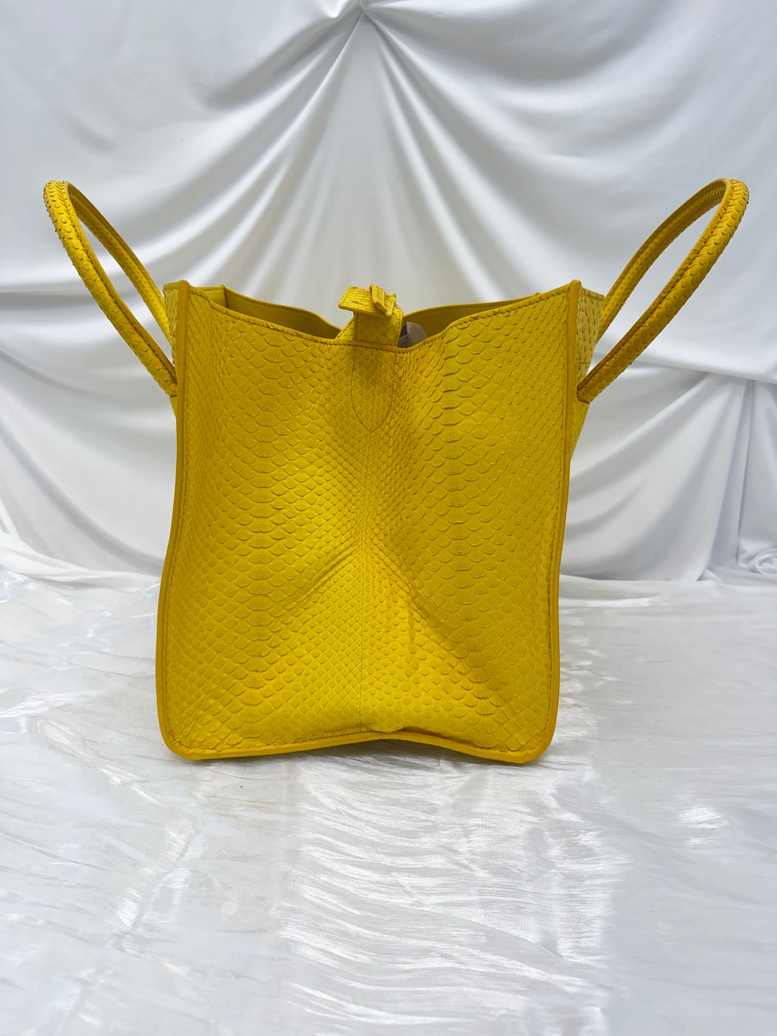 Celine Yellow Python Large Phantom Luggage Bag