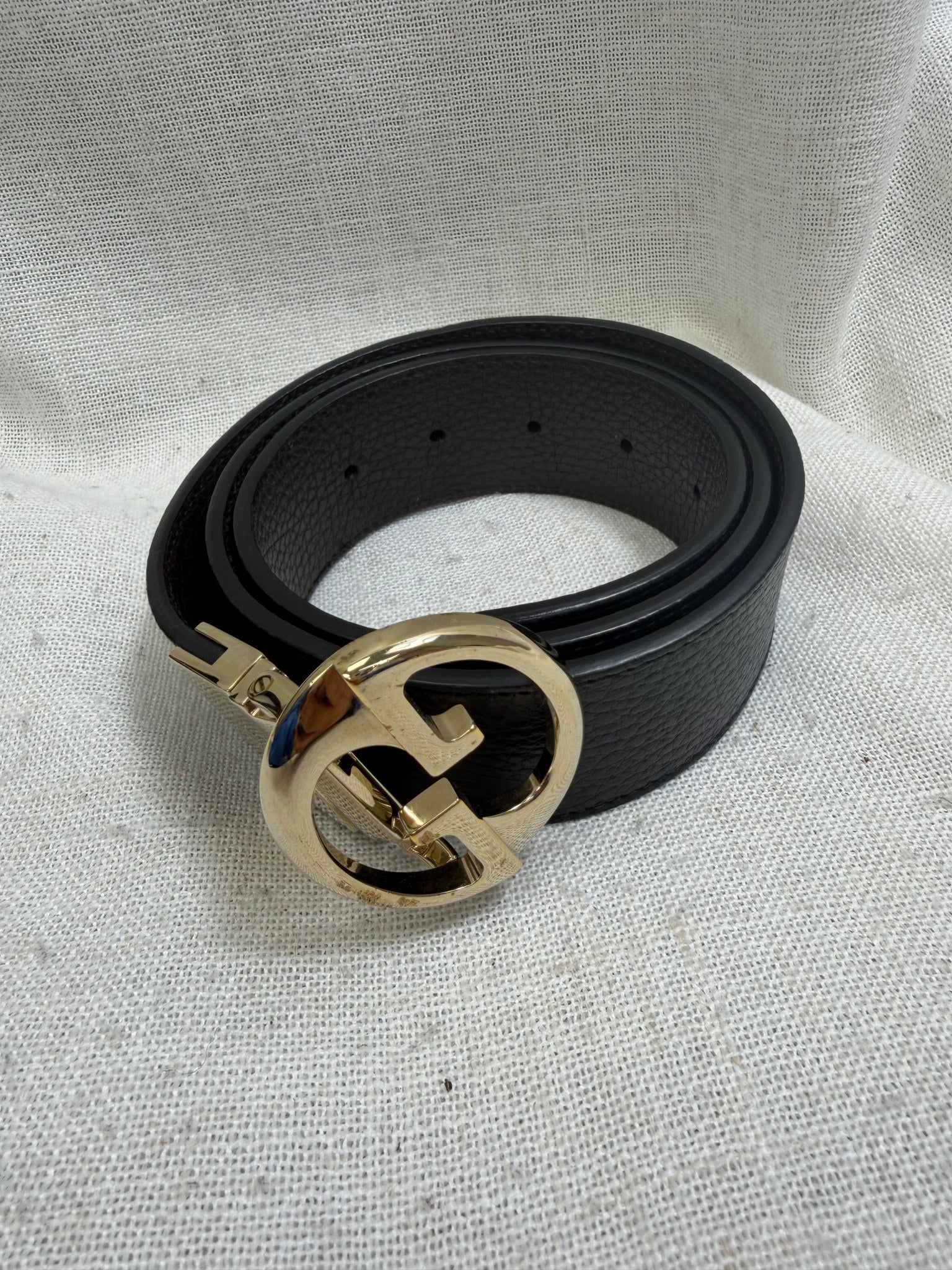Gucci Black And Brown Leather Reversible Belt