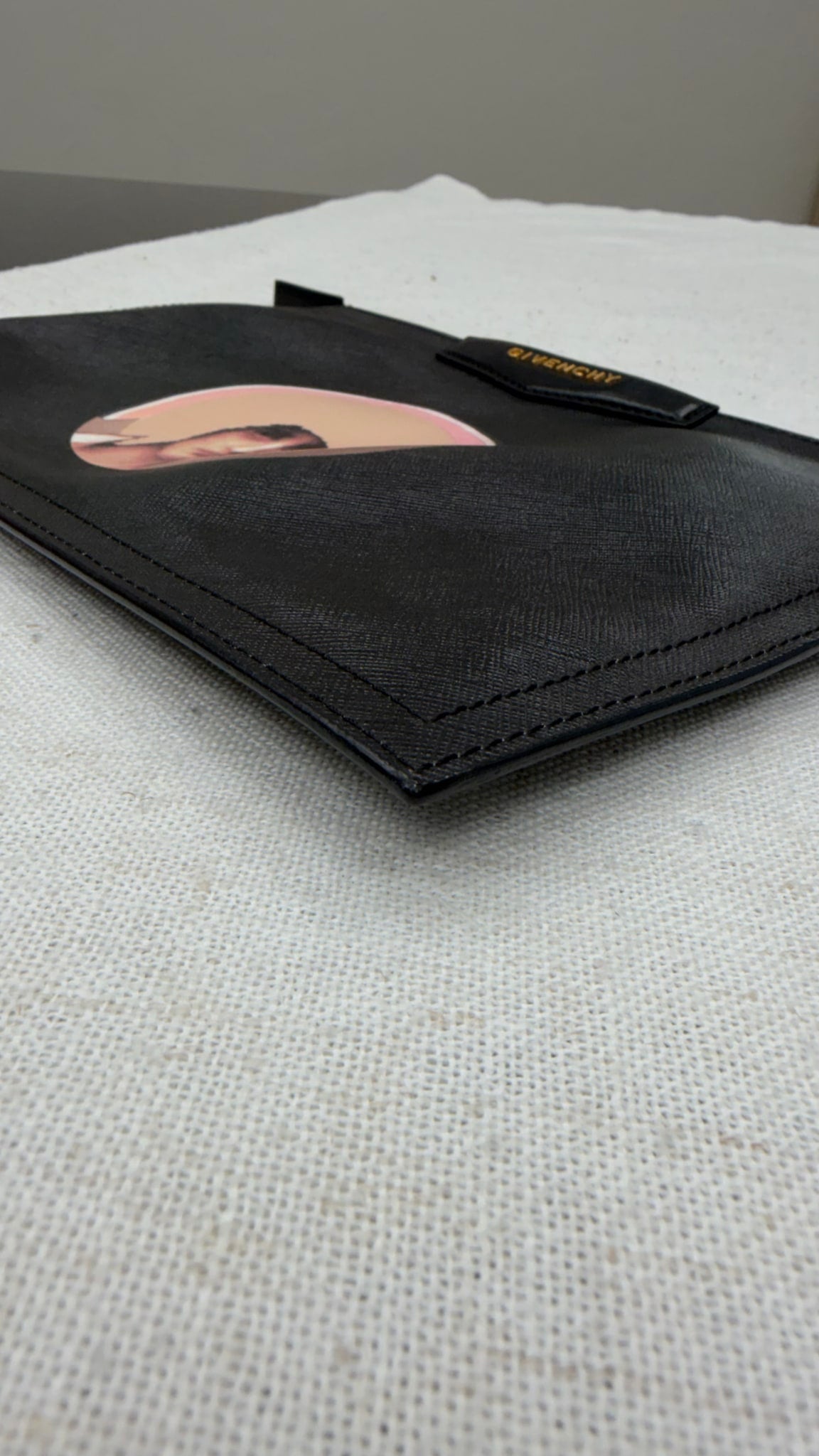 Givenchy Black Grained Leather Madonna Small Antigona Pouch