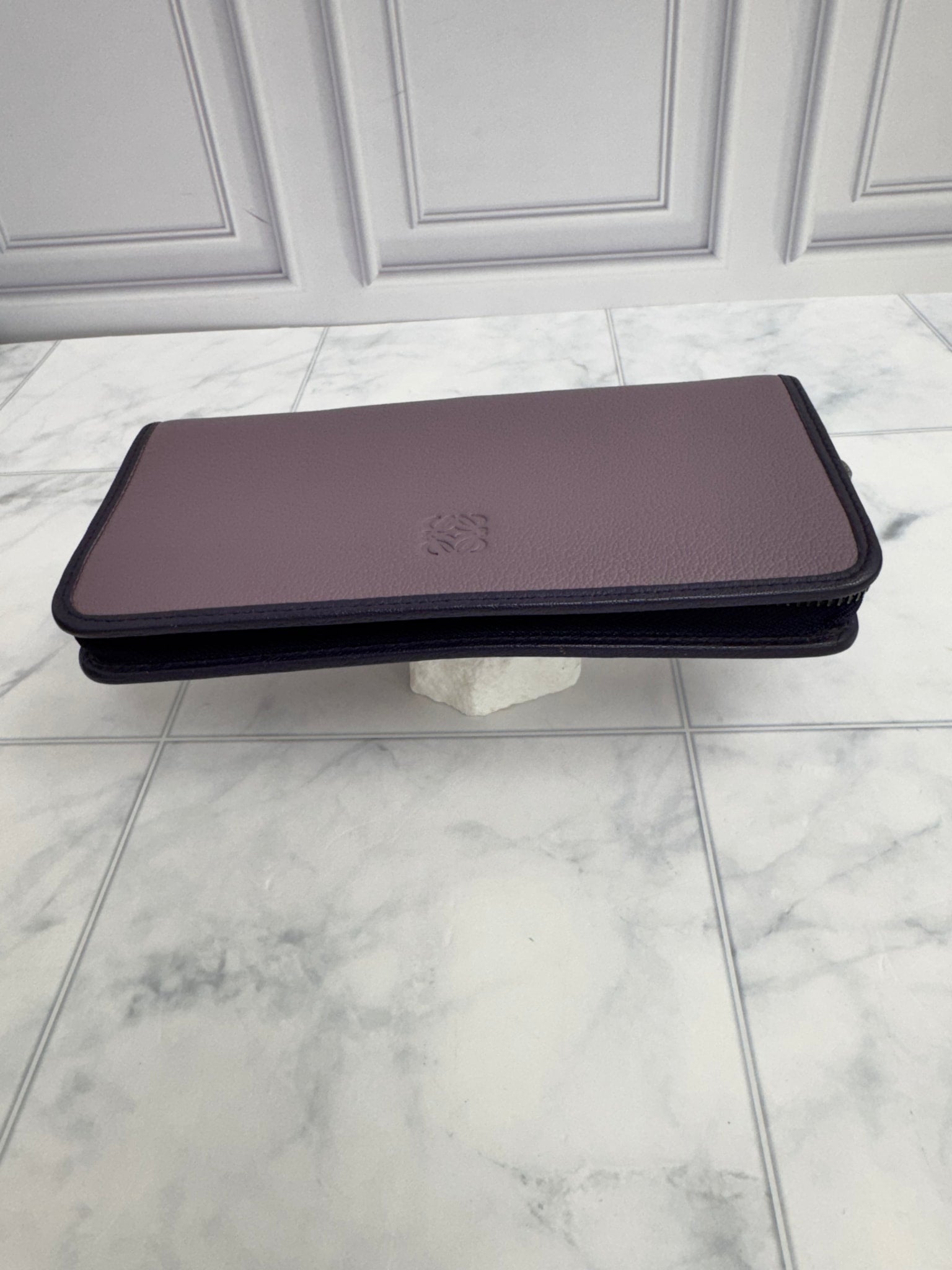 Loewe Purple Leather Zippy Wallet