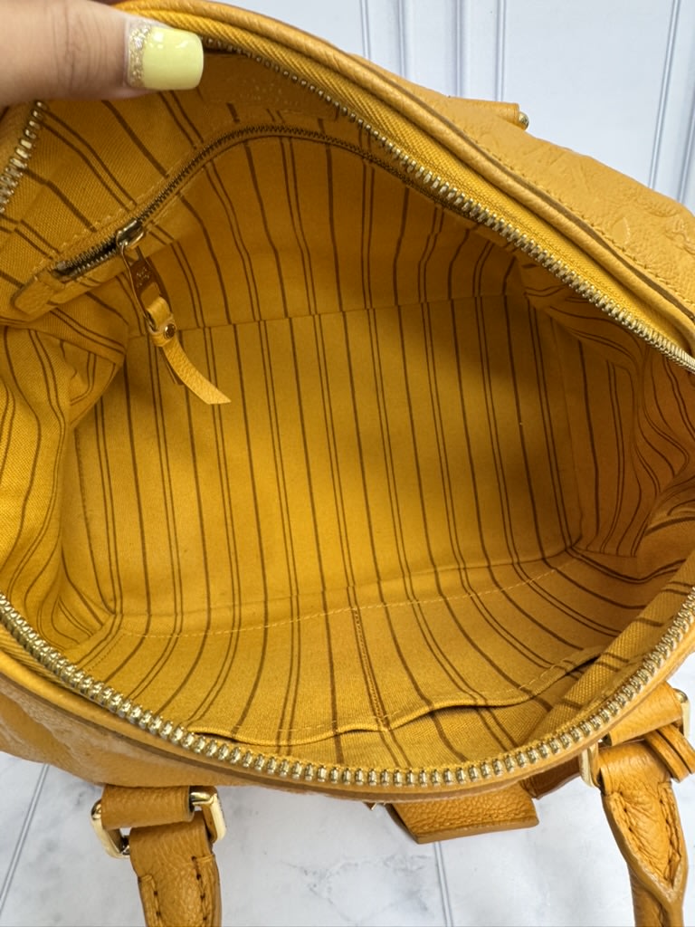 Louis Vuitton Safran Yellow Monogram Empreinte Speedy Bandouliere 25
