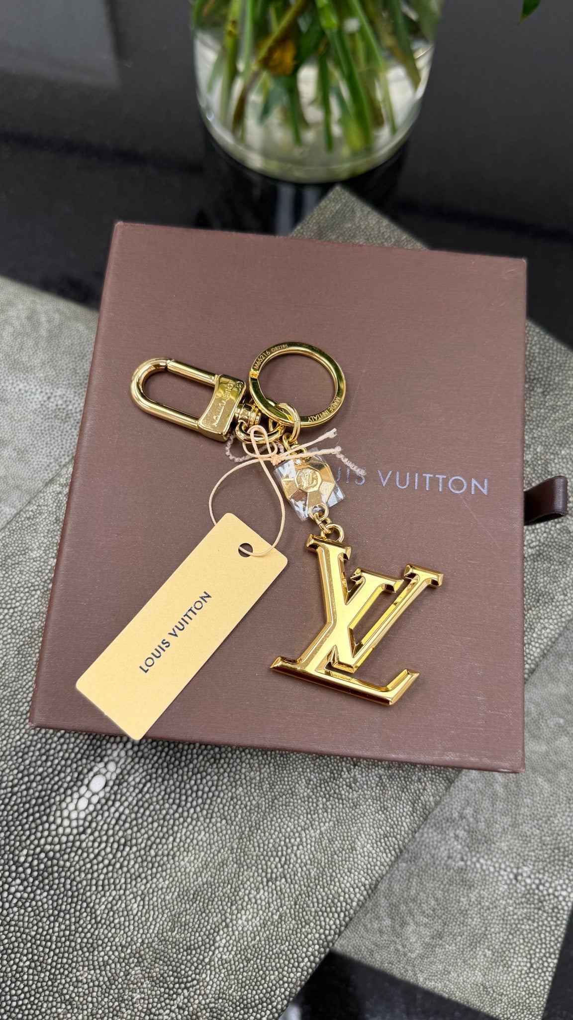 BRAND NEW- Louis Vuitton Gold Tone Monogram Bag Charm