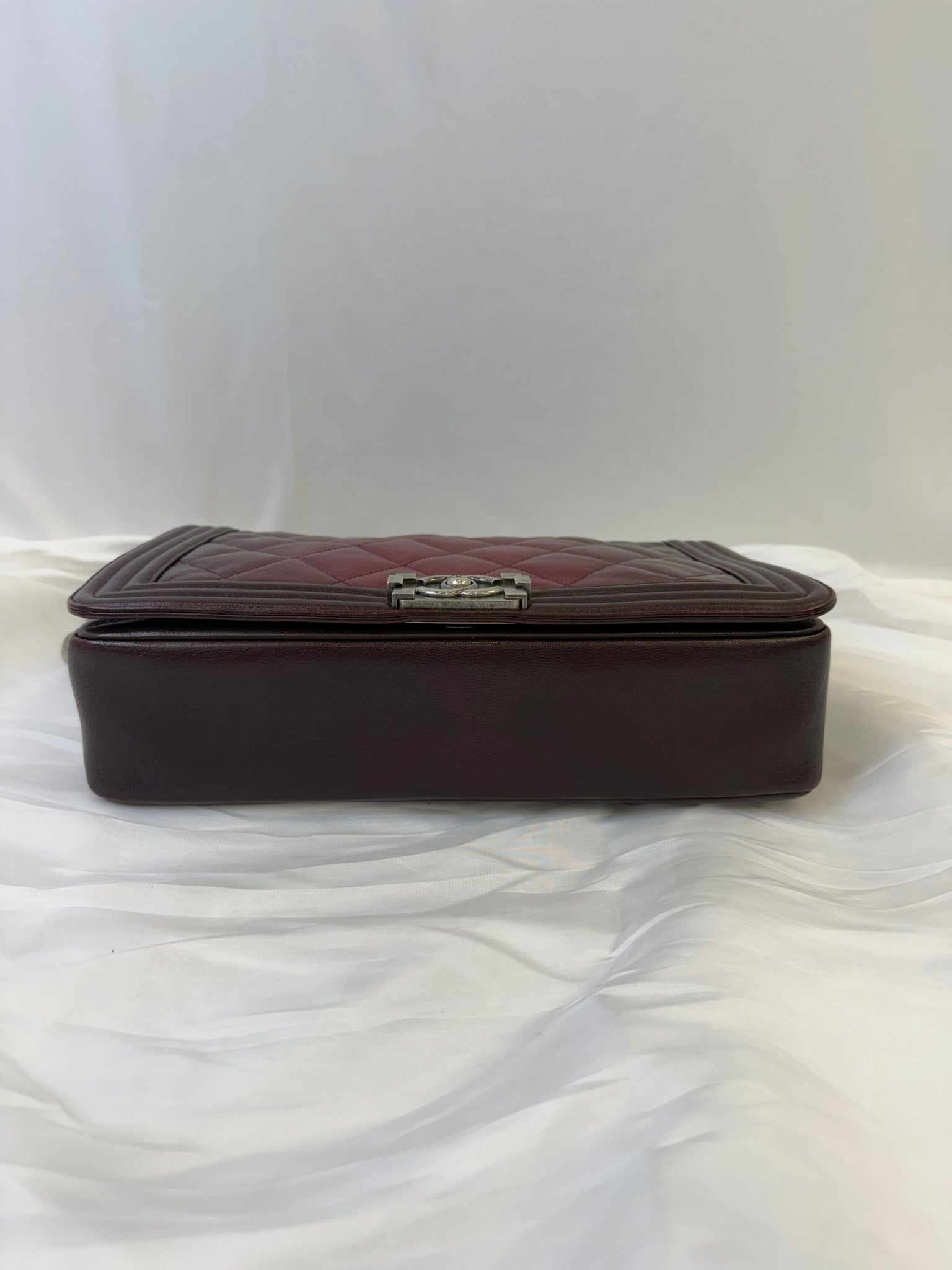 Chanel Oxblood Ombre Calfskin Boy Bag