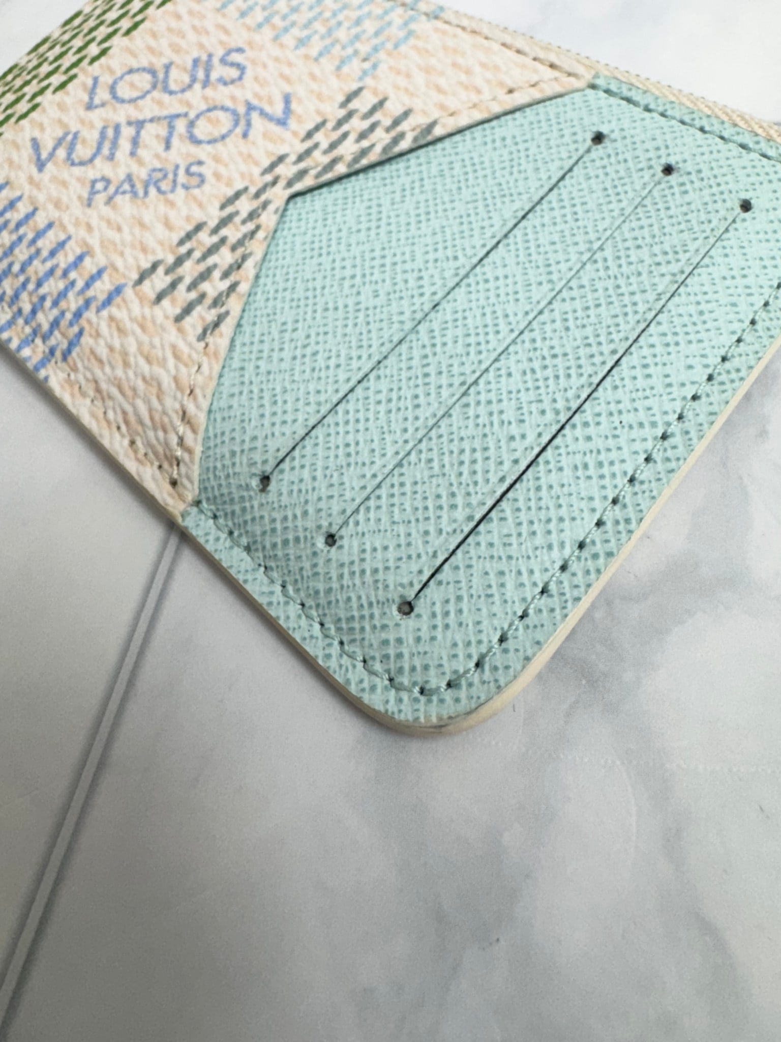 Louis Vuitton Cream Multicolor Romy Card Holder