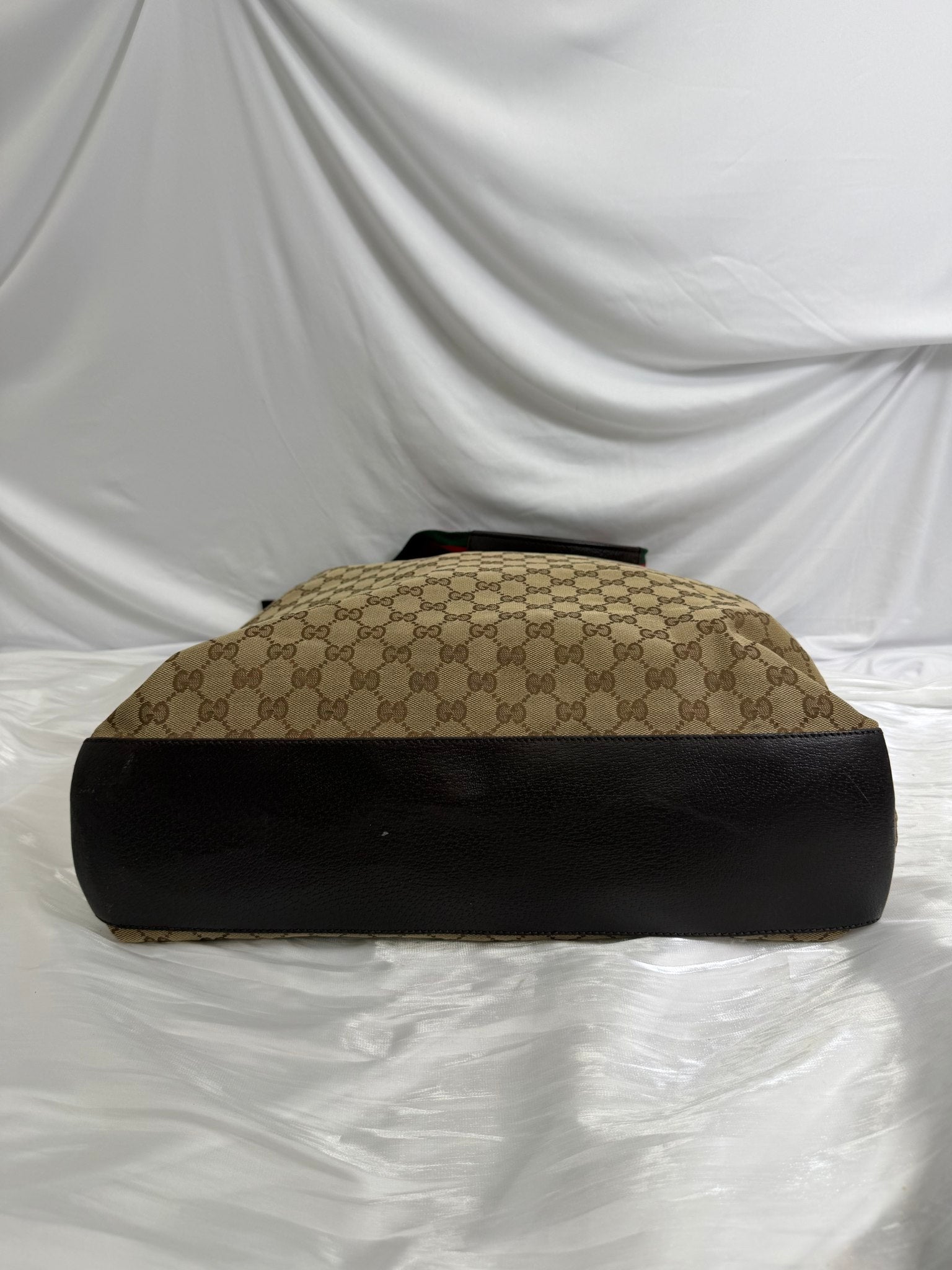 Gucci GG Brown Canvas Web Straps Messenger Bag