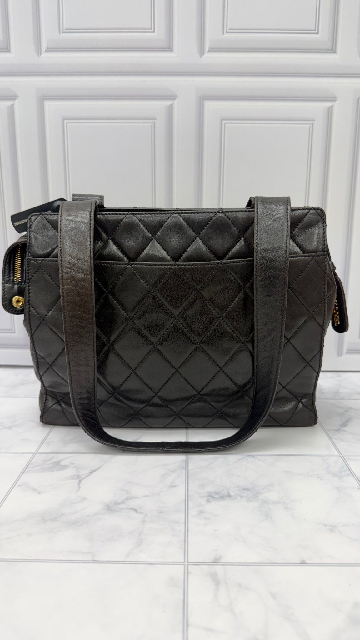 Chanel Chocolate Brown Lambskin Shoulder Bag