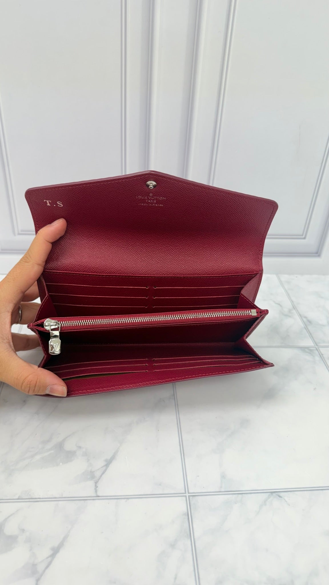 Louis Vuitton Pink Epi Leather Sarah Wallet