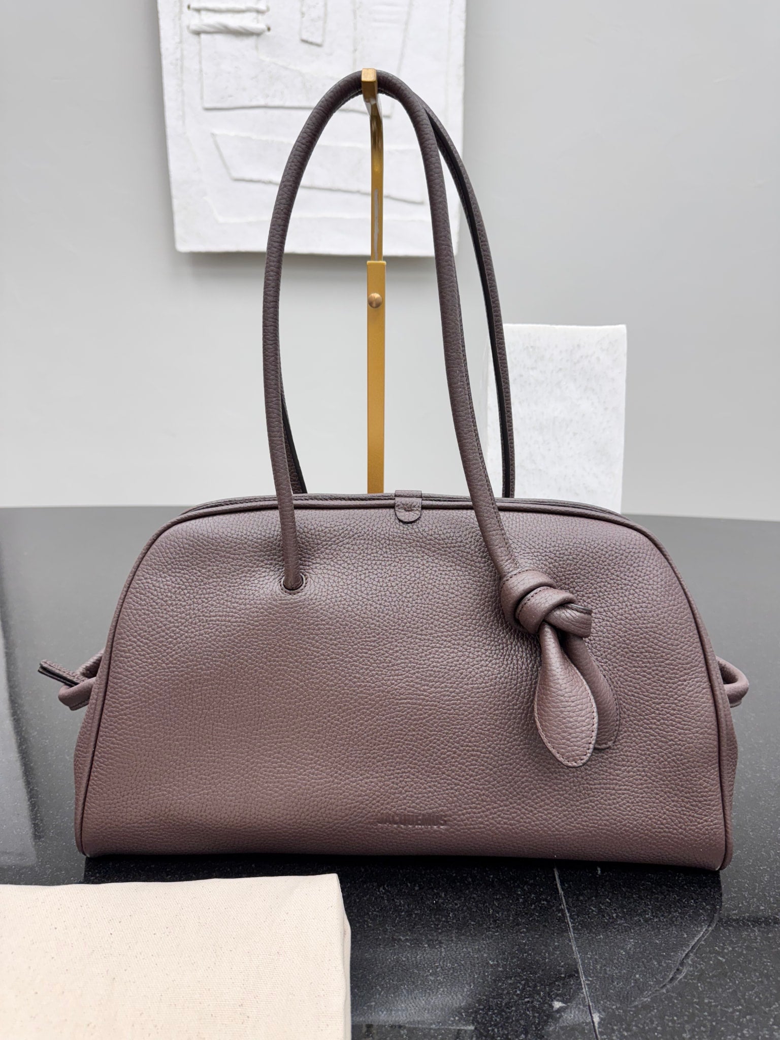 BRAND NEW - Jacquemus Brown Grained Leather Le Turismo Shoulder Bag