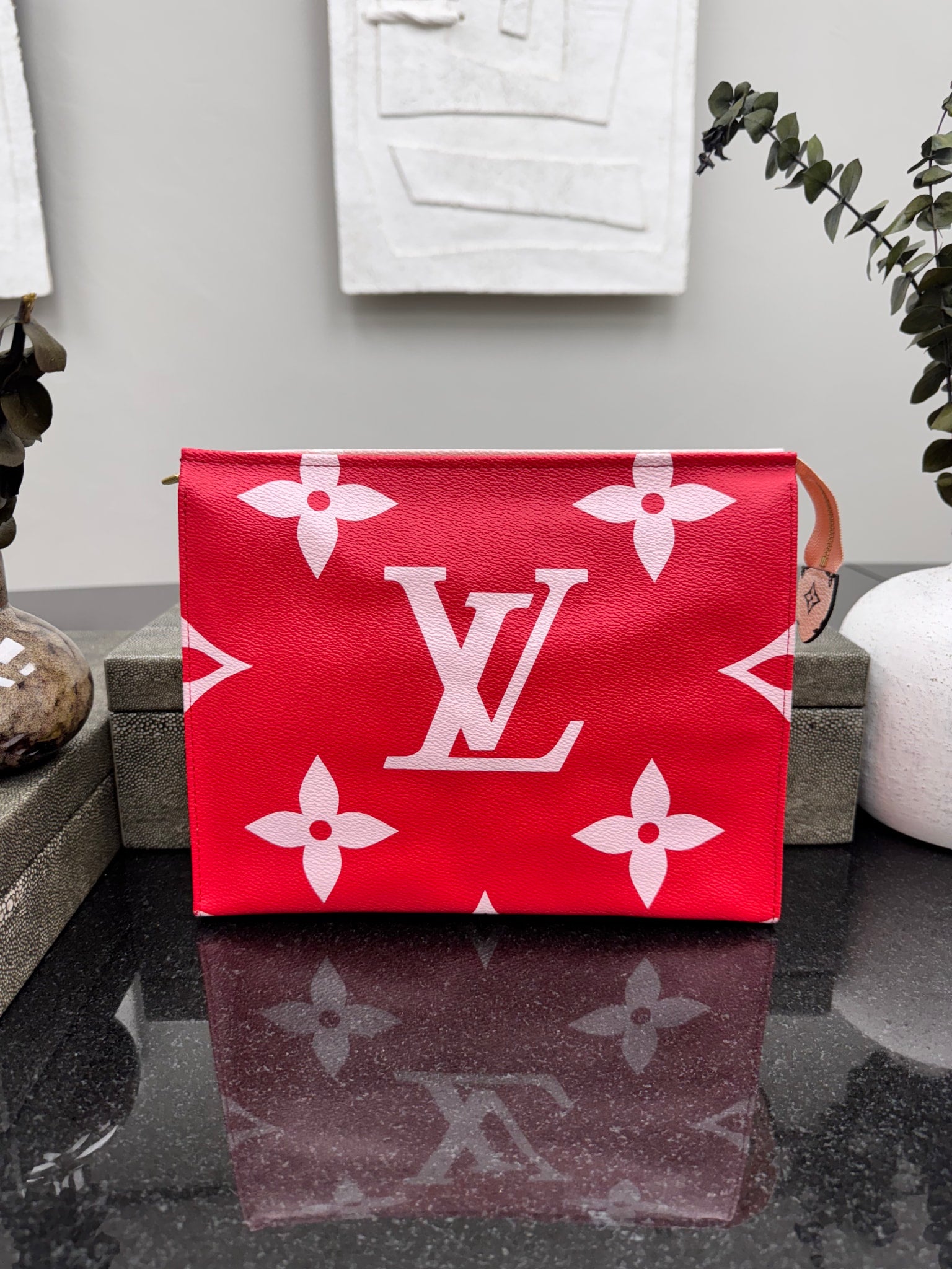 Louis Vuitton Red And Pink Monogram Giant Toiletry Pouch 26